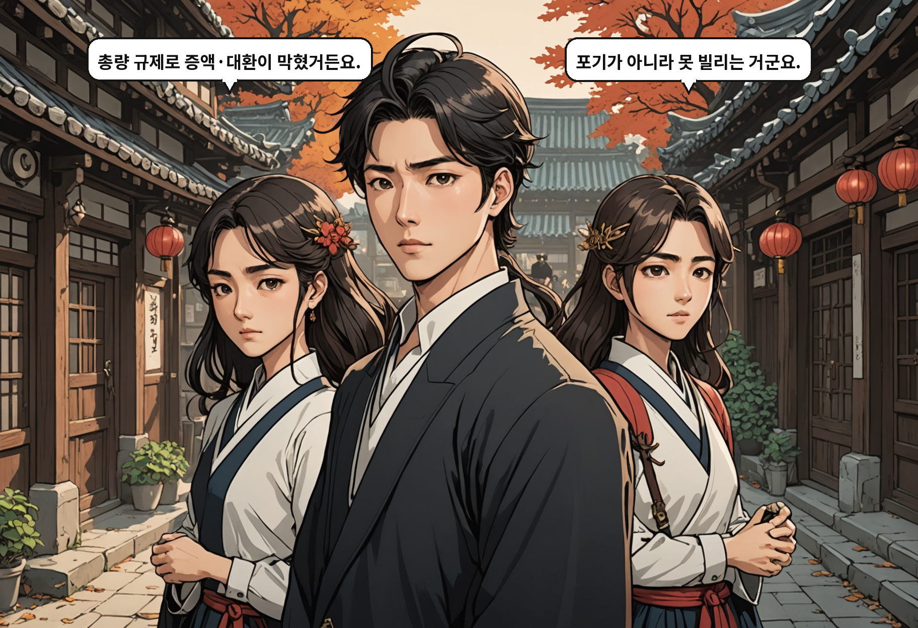 B: 총량 규제로 증액·대환이 막혔거든요. A: 포기가 아니라 못 빌리는 거군요.