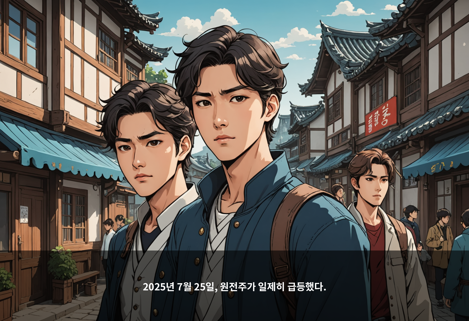 2025년 7월 25일, 원전주가 일제히 급등했다.