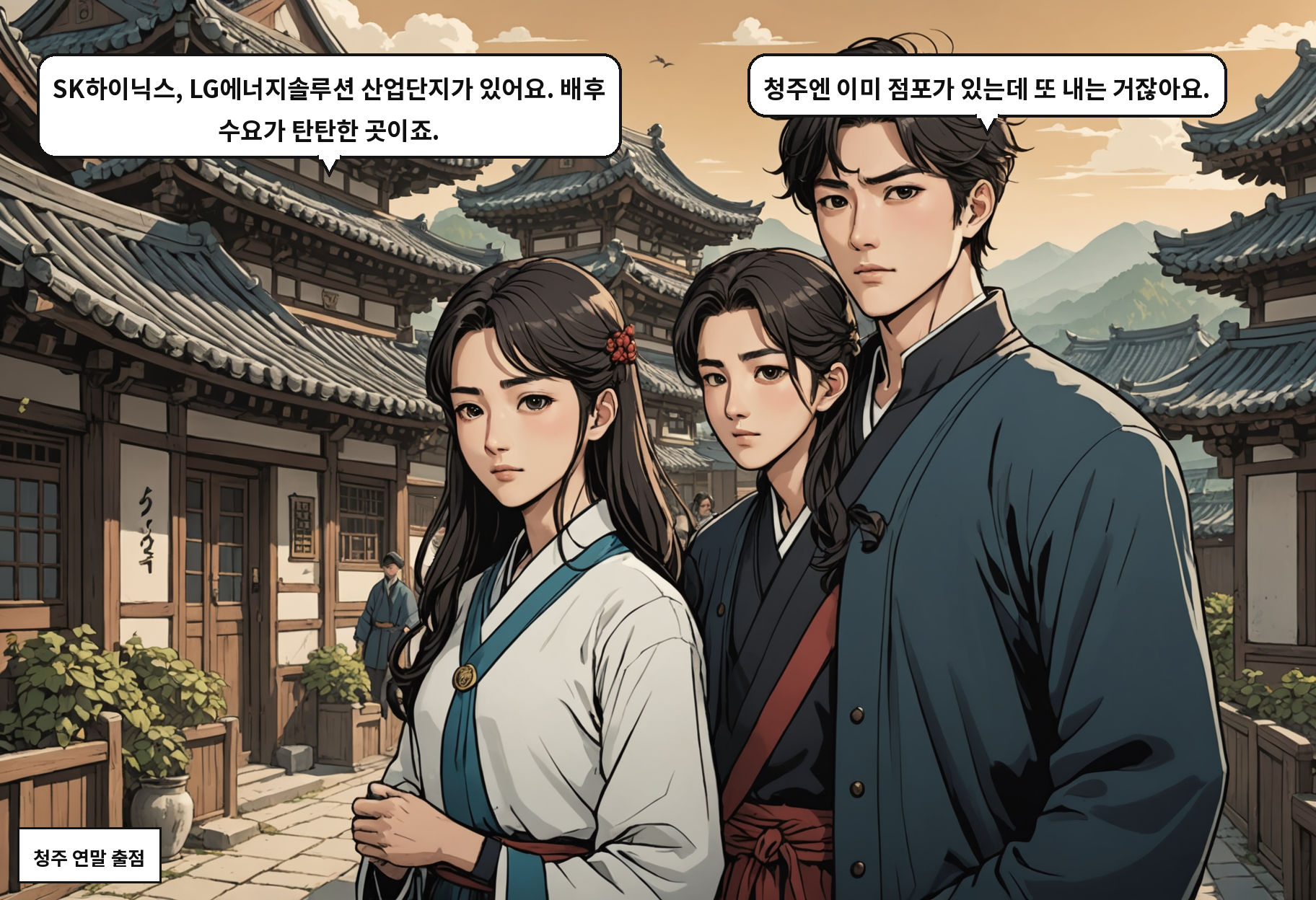 B: SK하이닉스, LG에너지솔루션 산업단지가 있어요. 배후 수요가 탄탄한 곳이죠. A: 청주엔 이미 점포가 있는데 또 내는 거잖아요.