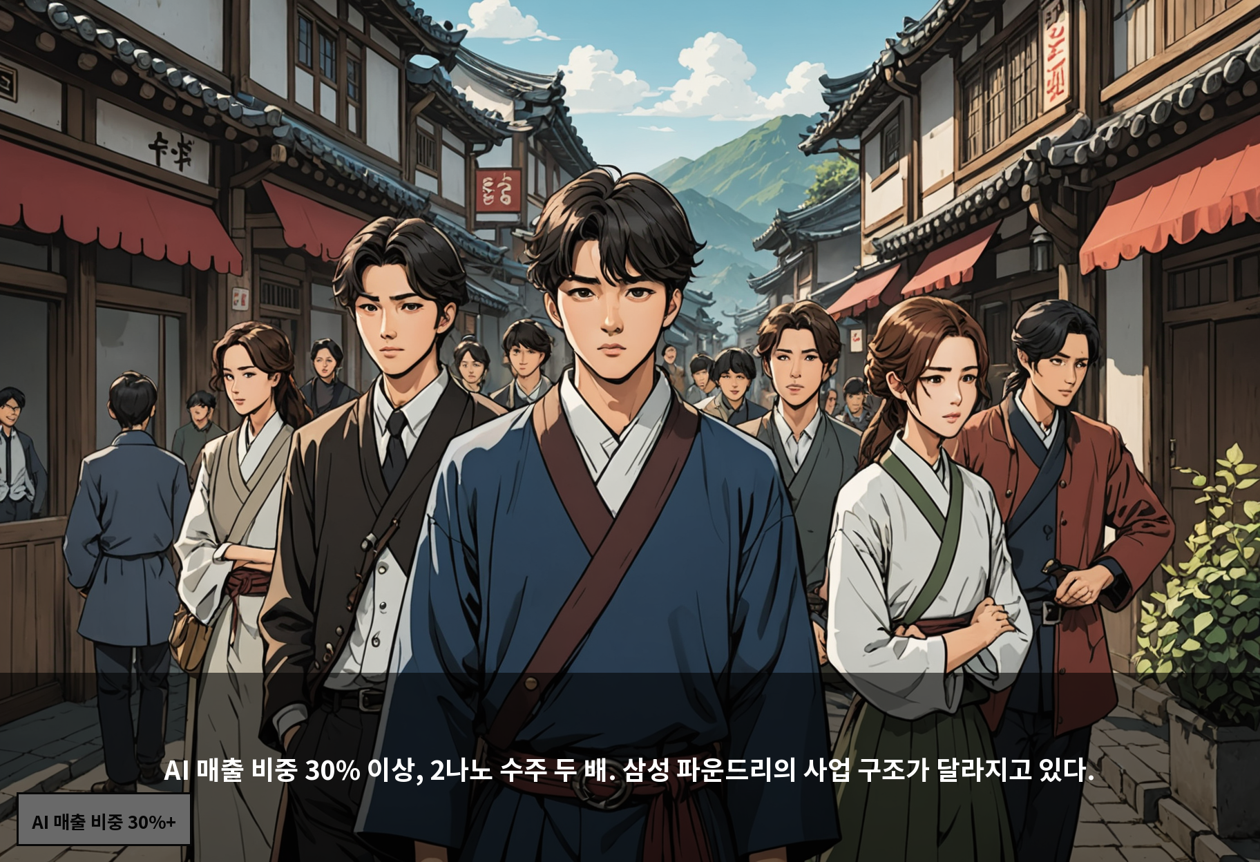AI 매출 비중 30% 이상, 2나노 수주 두 배. 삼성 파운드리의 사업 구조가 달라지고 있다.