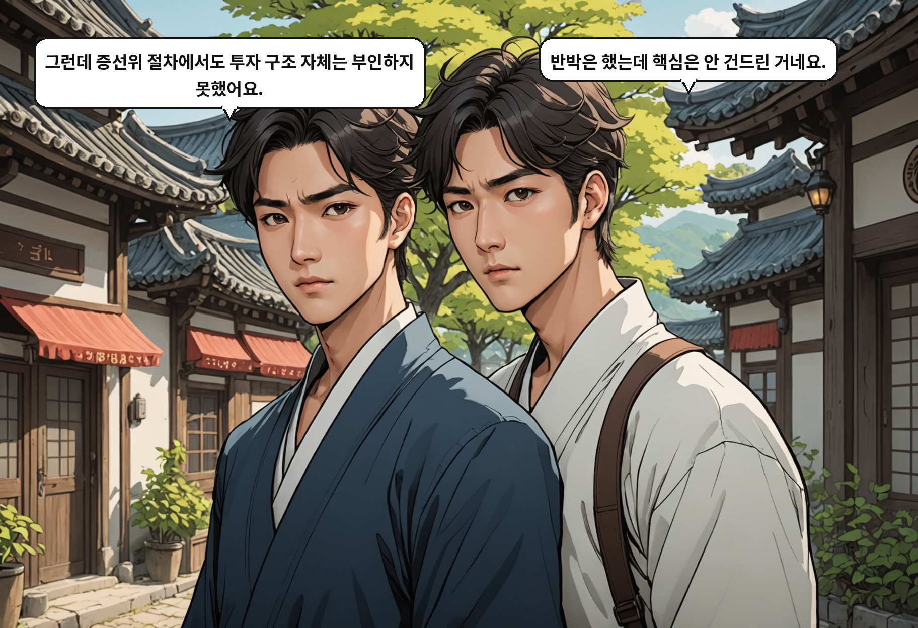 B: 그런데 증선위 절차에서도 투자 구조 자체는 부인하지 못했어요. A: 반박은 했는데 핵심은 안 건드린 거네요.