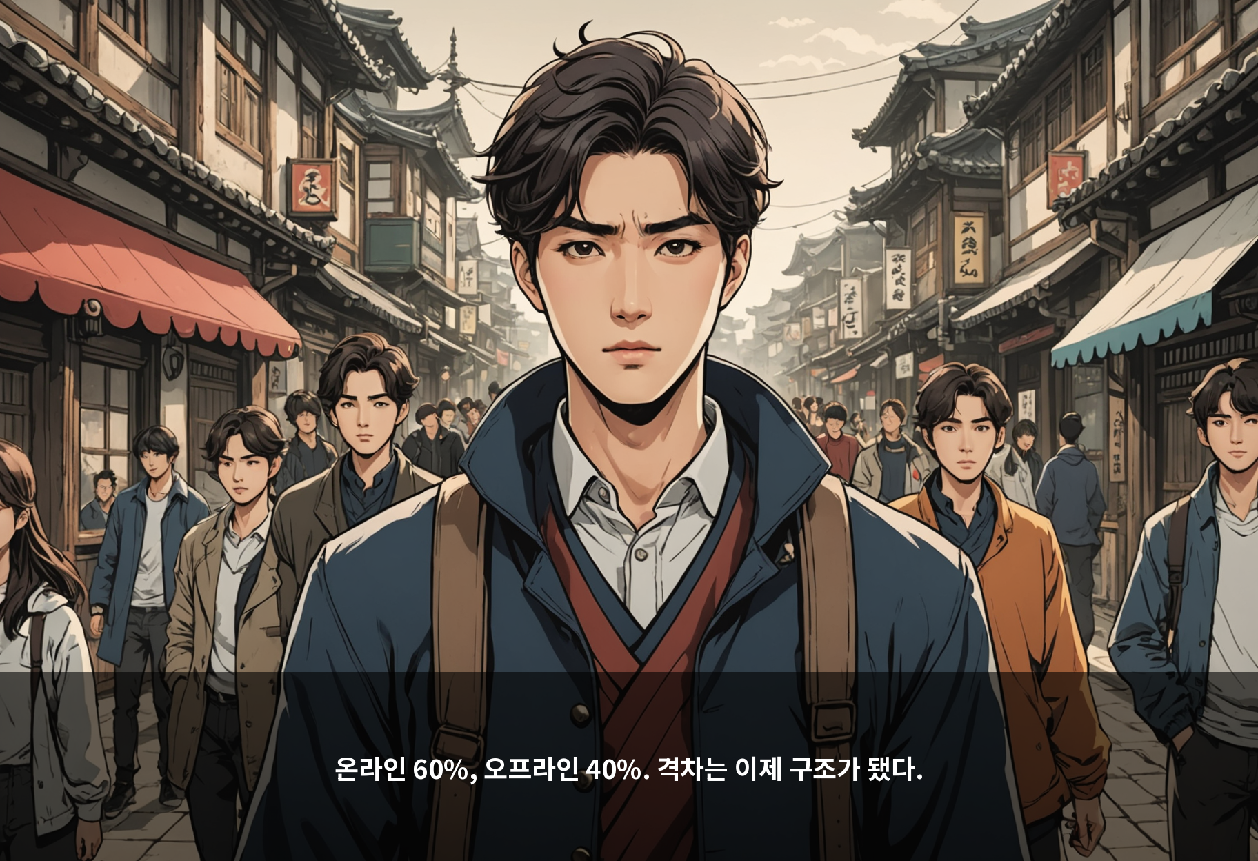 온라인 60%, 오프라인 40%. 격차는 이제 구조가 됐다.