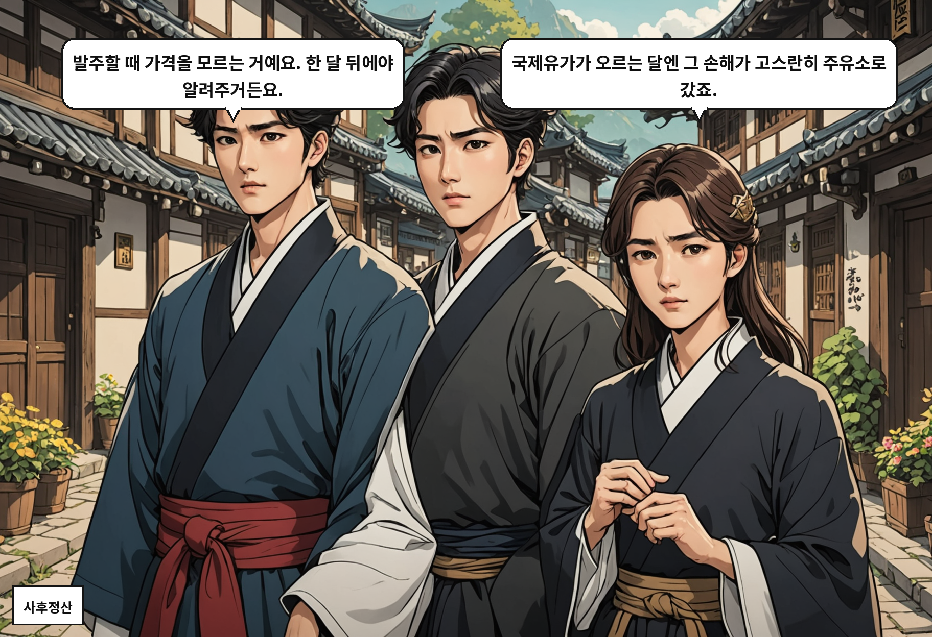 A: 발주할 때 가격을 모르는 거예요. 한 달 뒤에야 알려주거든요. B: 국제유가가 오르는 달엔 그 손해가 고스란히 주유소로 갔죠.