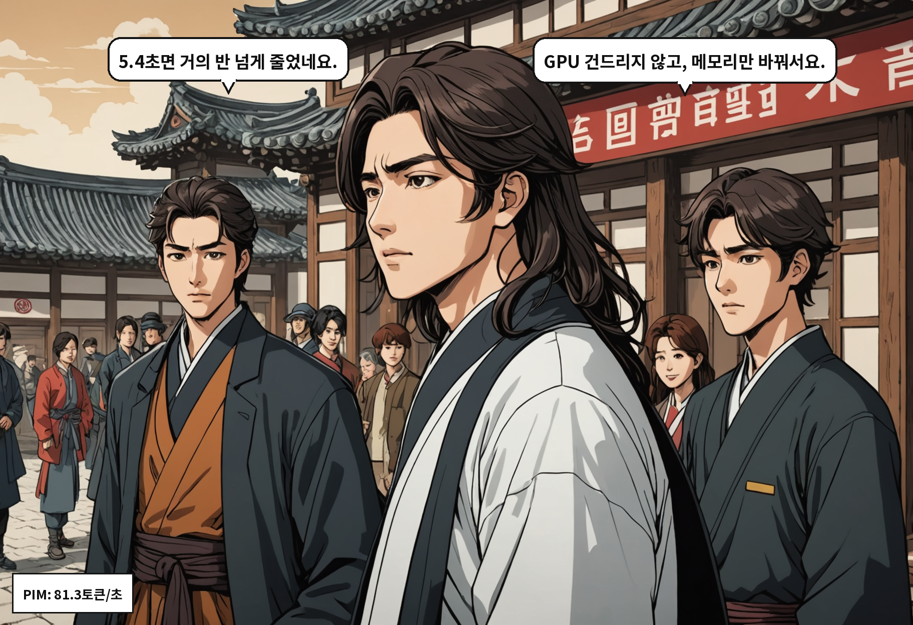 A: 5.4초면 거의 반 넘게 줄었네요. B: GPU 건드리지 않고, 메모리만 바꿔서요.