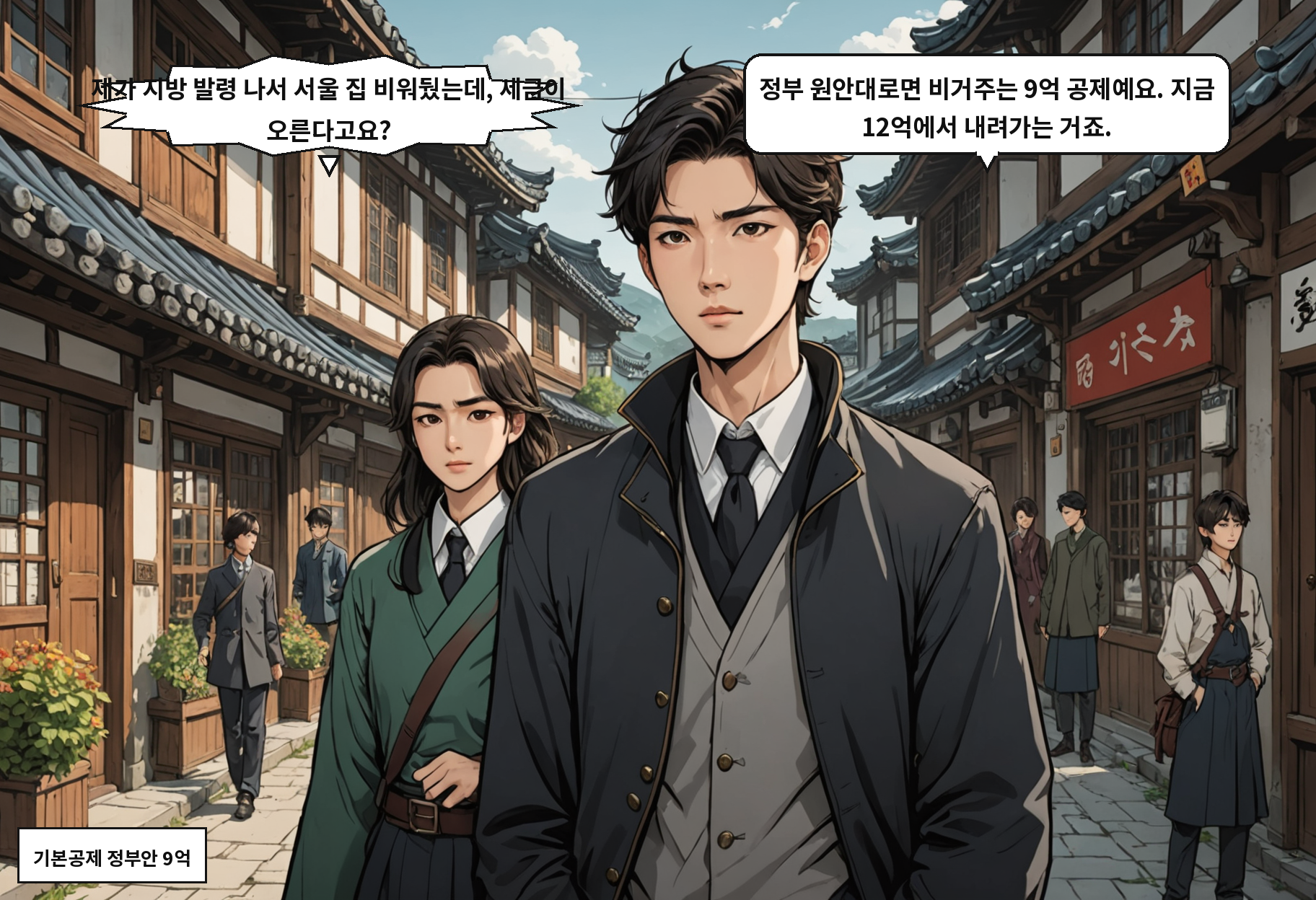B: 제가 지방 발령 나서 서울 집 비워뒀는데, 세금이 오른다고요? A: 정부 원안대로면 비거주는 9억 공제예요. 지금 12억에서 내려가는 거죠.