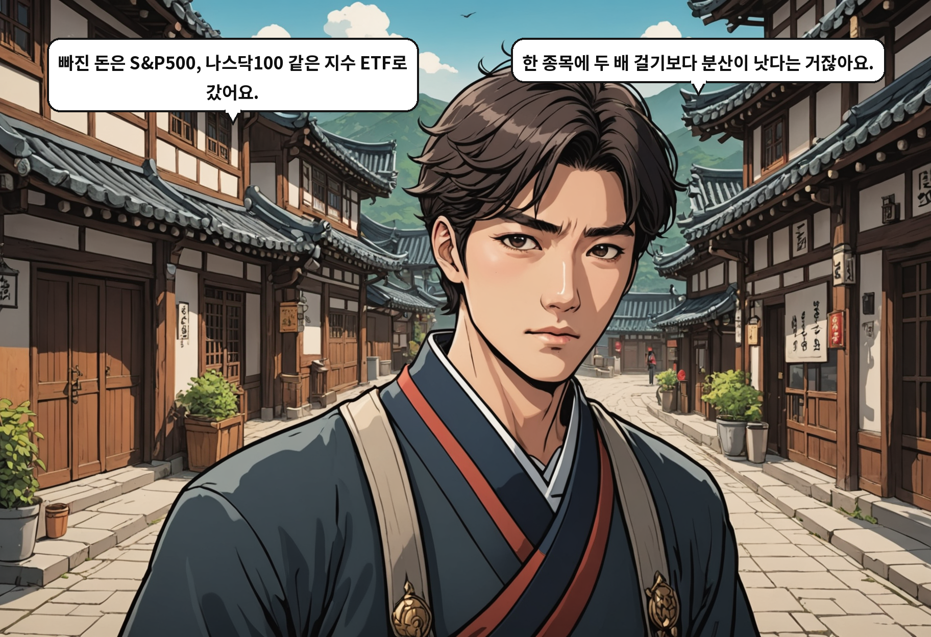 B: 빠진 돈은 S&P500, 나스닥100 같은 지수 ETF로 갔어요. A: 한 종목에 두 배 걸기보다 분산이 낫다는 거잖아요.