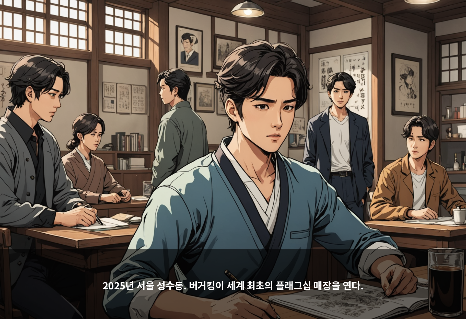 2025년 서울 성수동. 버거킹이 세계 최초의 플래그십 매장을 연다.