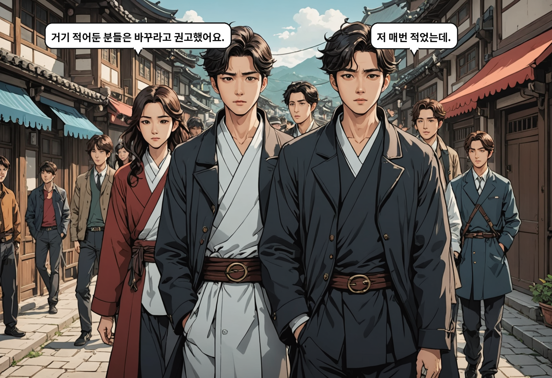 B: 거기 적어둔 분들은 바꾸라고 권고했어요. A: 저 매번 적었는데.