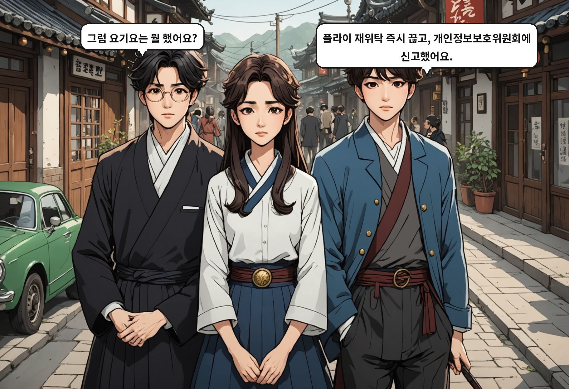 A: 그럼 요기요는 뭘 했어요? B: 플라이 재위탁 즉시 끊고, 개인정보보호위원회에 신고했어요.