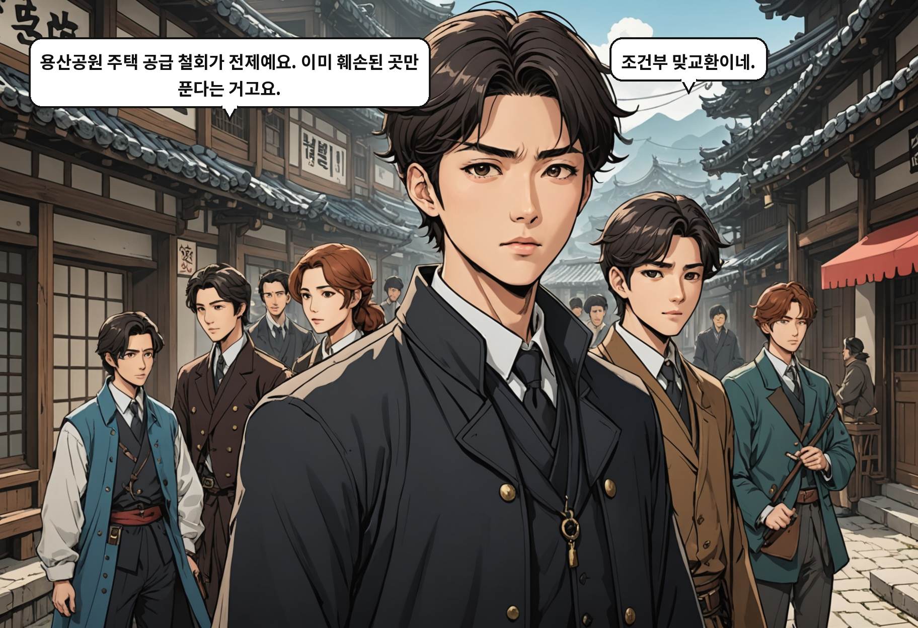 B: 용산공원 주택 공급 철회가 전제예요. 이미 훼손된 곳만 푼다는 거고요. A: 조건부 맞교환이네.
