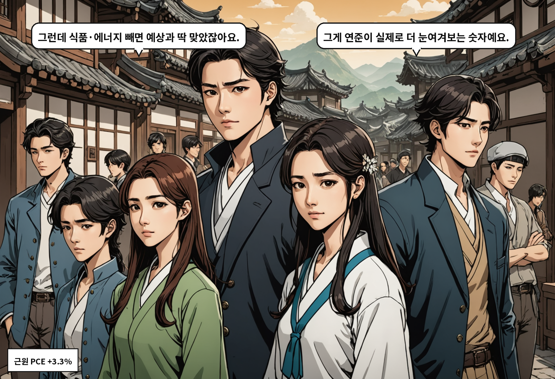 A: 그런데 식품·에너지 빼면 예상과 딱 맞았잖아요. B: 그게 연준이 실제로 더 눈여겨보는 숫자예요.