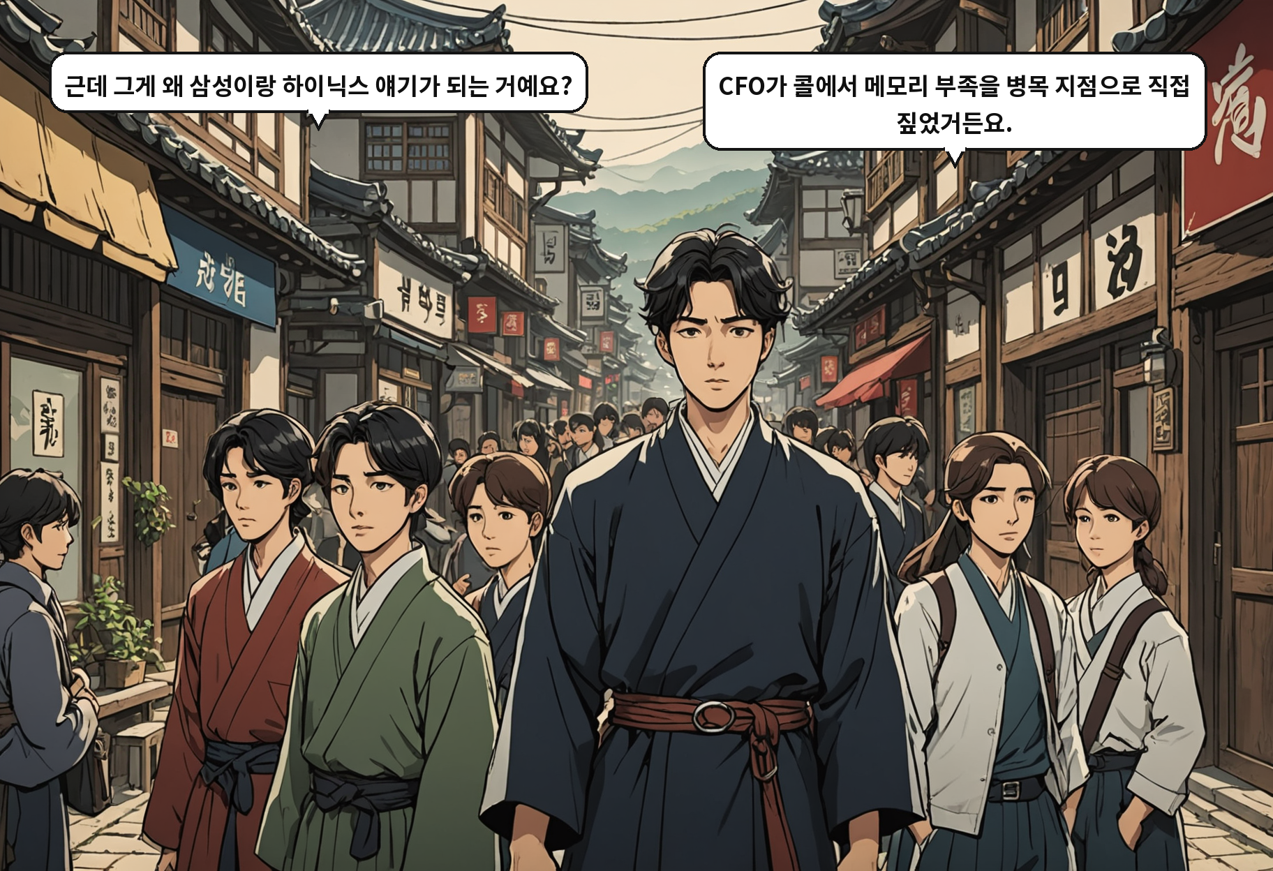 B: 근데 그게 왜 삼성이랑 하이닉스 얘기가 되는 거예요? A: CFO가 콜에서 메모리 부족을 병목 지점으로 직접 짚었거든요.