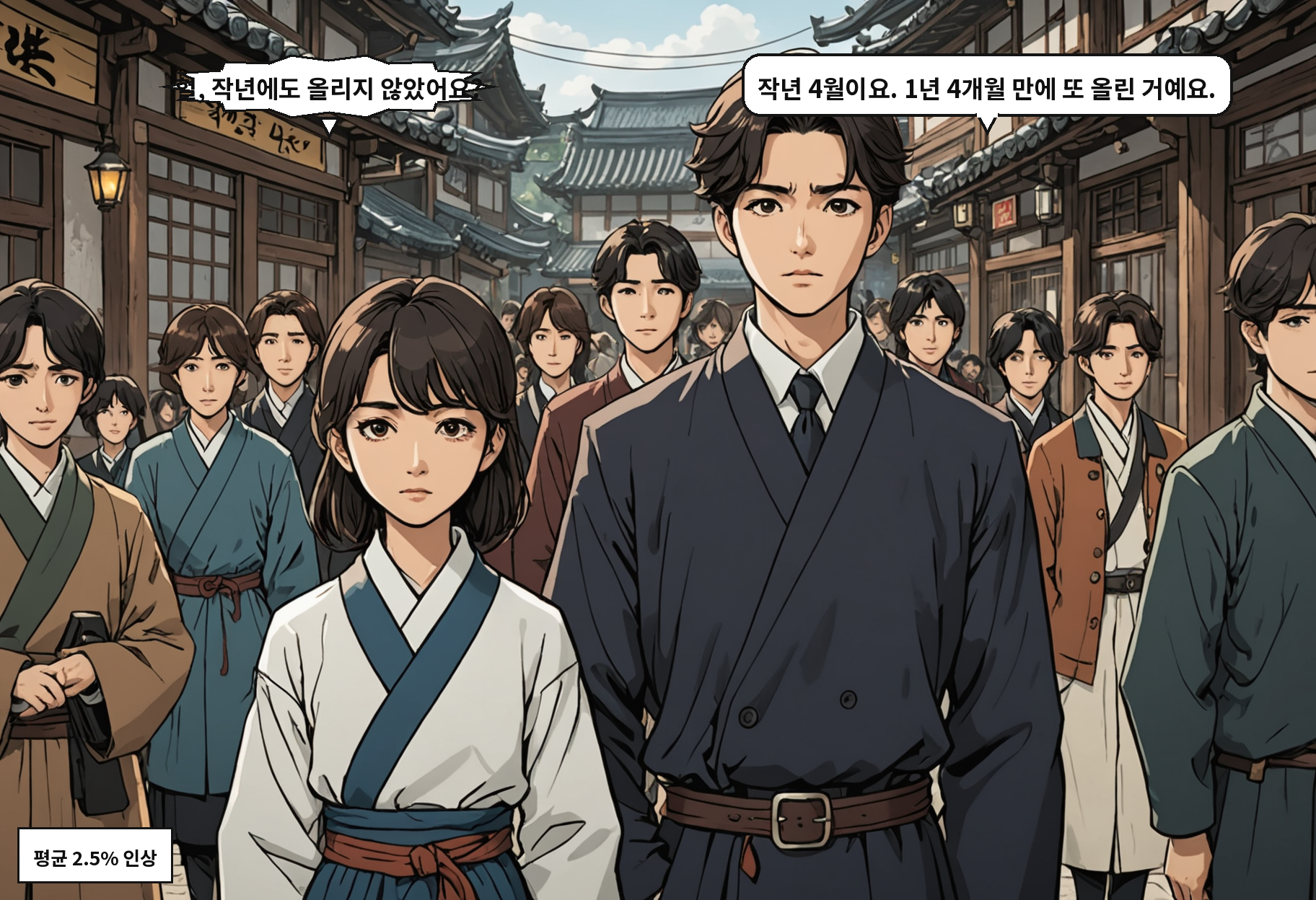 A: 헐, 작년에도 올리지 않았어요? B: 작년 4월이요. 1년 4개월 만에 또 올린 거예요.