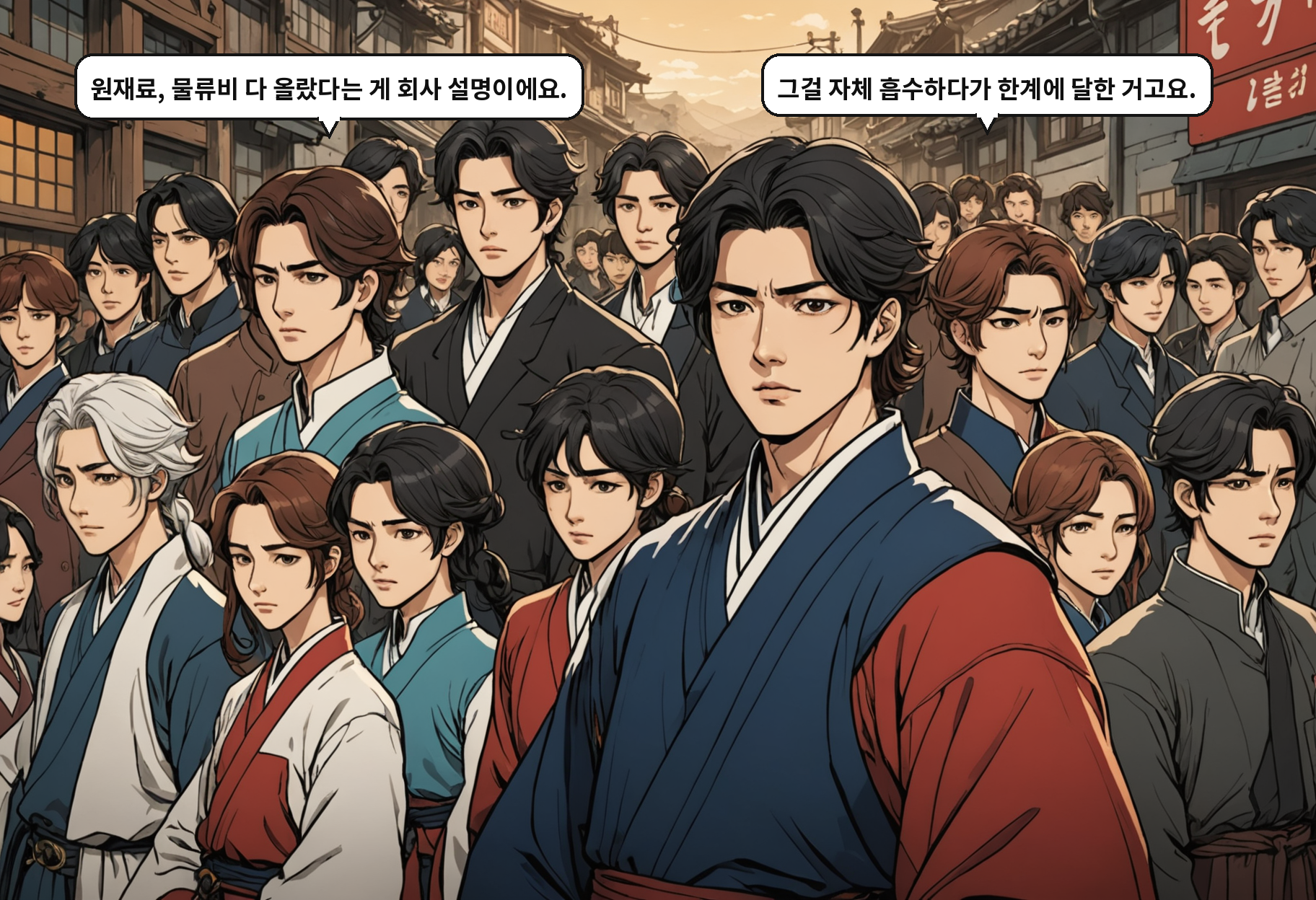 B: 원재료, 물류비 다 올랐다는 게 회사 설명이에요. A: 그걸 자체 흡수하다가 한계에 달한 거고요.