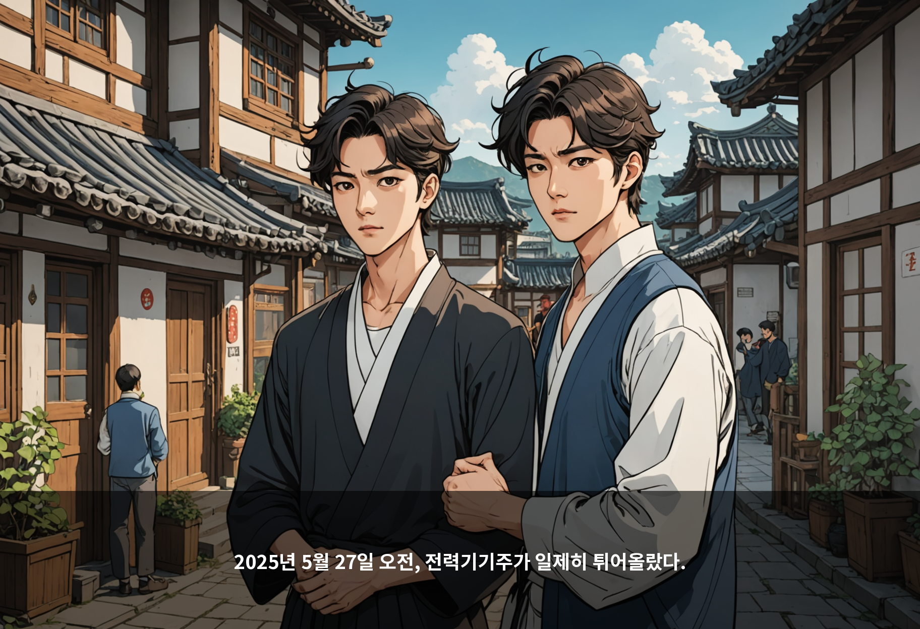 2025년 5월 27일 오전, 전력기기주가 일제히 튀어올랐다.