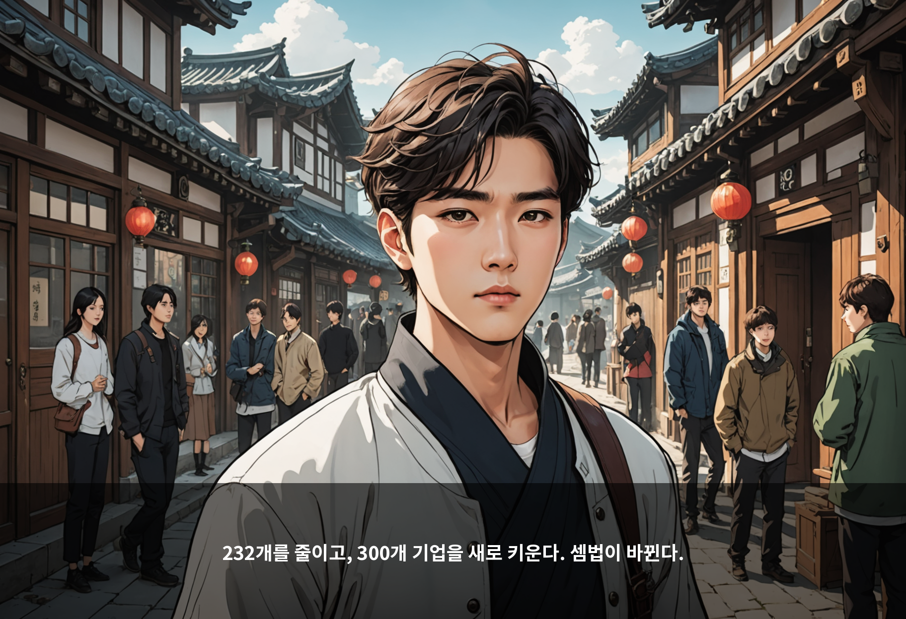 232개를 줄이고, 300개 기업을 새로 키운다. 셈법이 바뀐다.