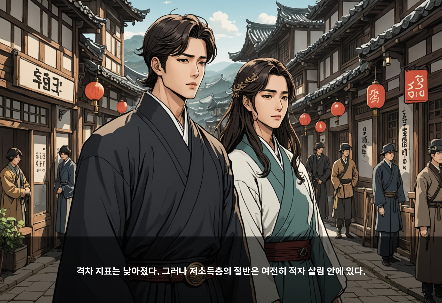 격차 지표는 낮아졌다. 그러나 저소득층의 절반은 여전히 적자 살림 안에 있다.