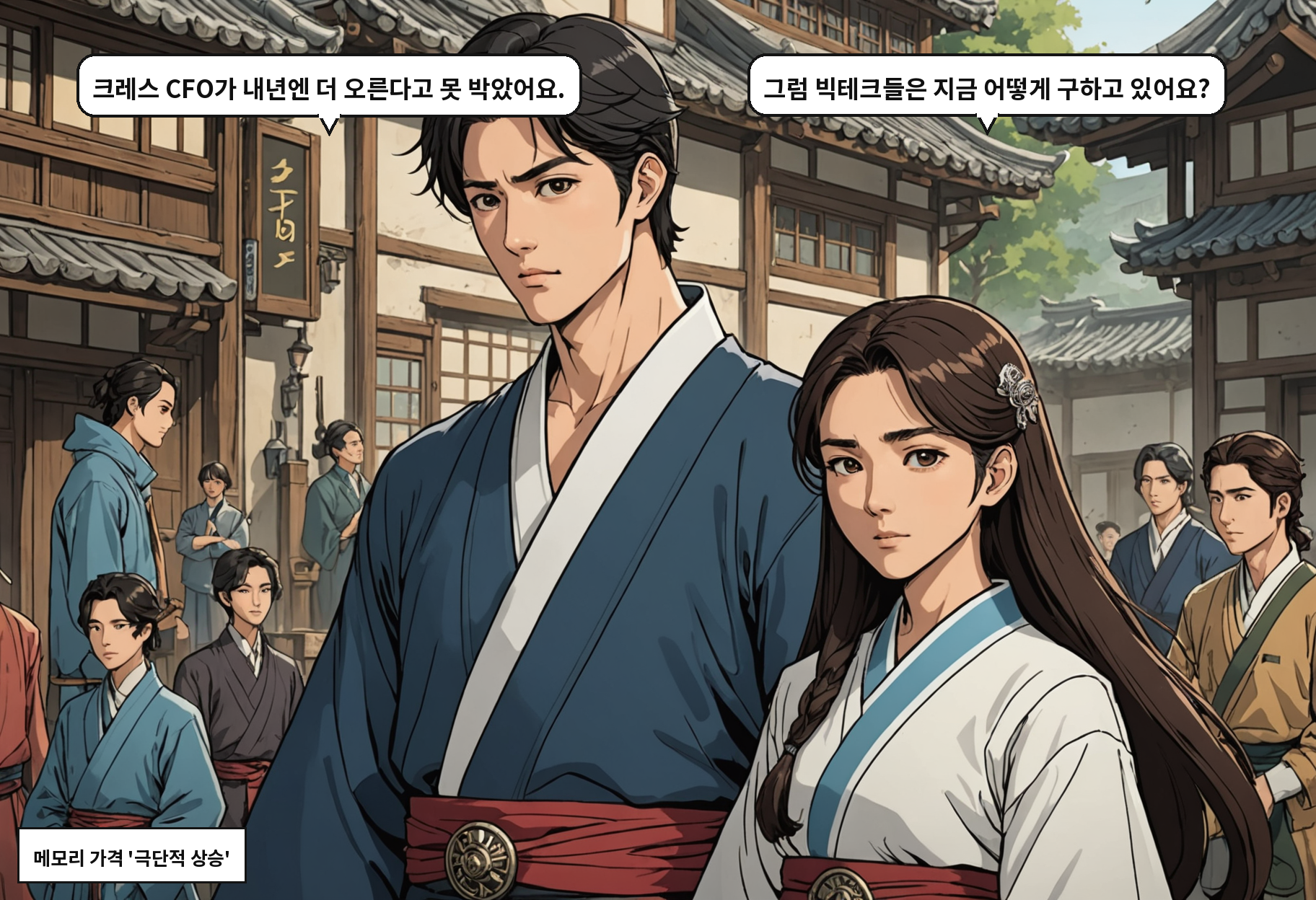A: 크레스 CFO가 내년엔 더 오른다고 못 박았어요. B: 그럼 빅테크들은 지금 어떻게 구하고 있어요?