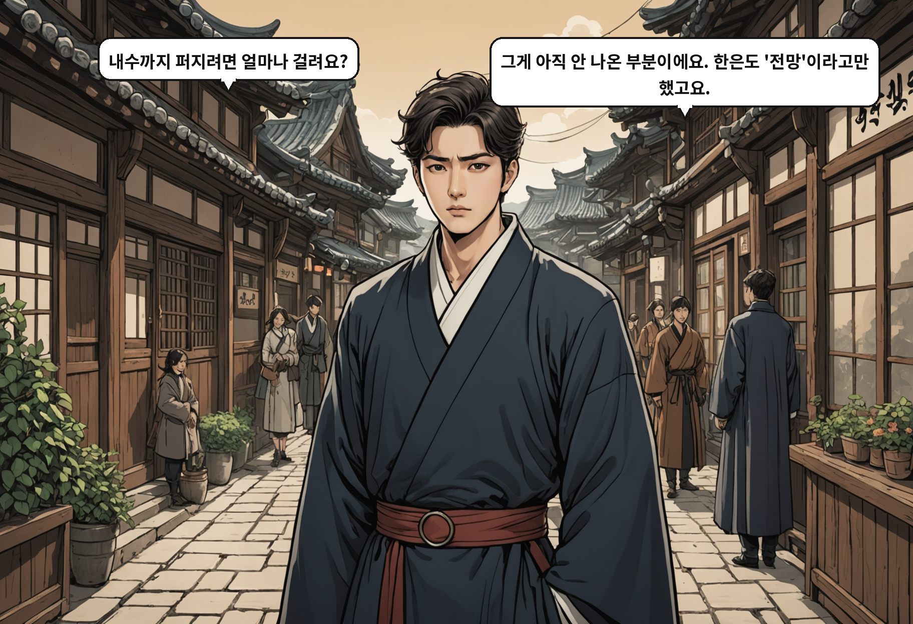 A: 내수까지 퍼지려면 얼마나 걸려요? B: 그게 아직 안 나온 부분이에요. 한은도 '전망'이라고만 했고요.