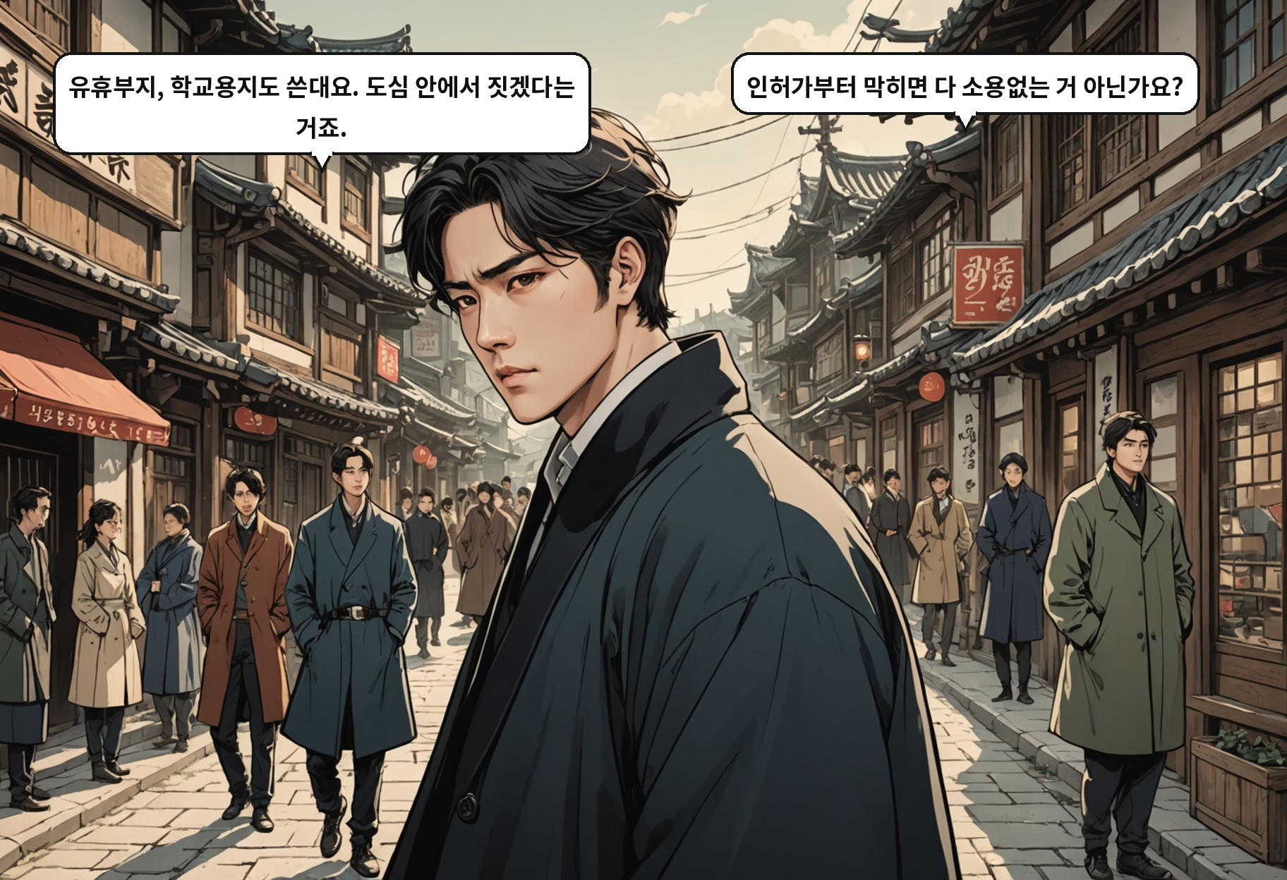 A: 유휴부지, 학교용지도 쓴대요. 도심 안에서 짓겠다는 거죠. B: 인허가부터 막히면 다 소용없는 거 아닌가요?
