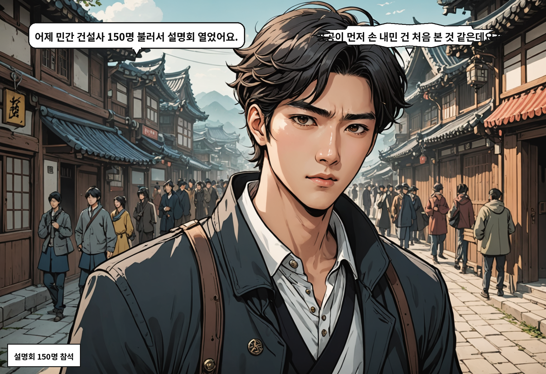 A: 어제 민간 건설사 150명 불러서 설명회 열었어요. B: 공공이 먼저 손 내민 건 처음 본 것 같은데요?!