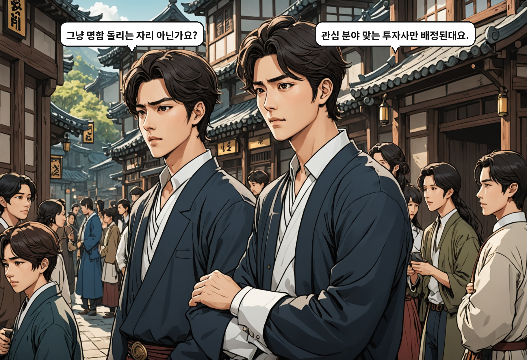 A: 그냥 명함 돌리는 자리 아닌가요? B: 관심 분야 맞는 투자사만 배정된대요.