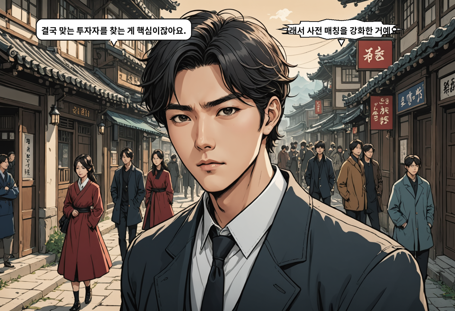 A: 결국 맞는 투자자를 찾는 게 핵심이잖아요. B: 그래서 사전 매칭을 강화한 거예요.
