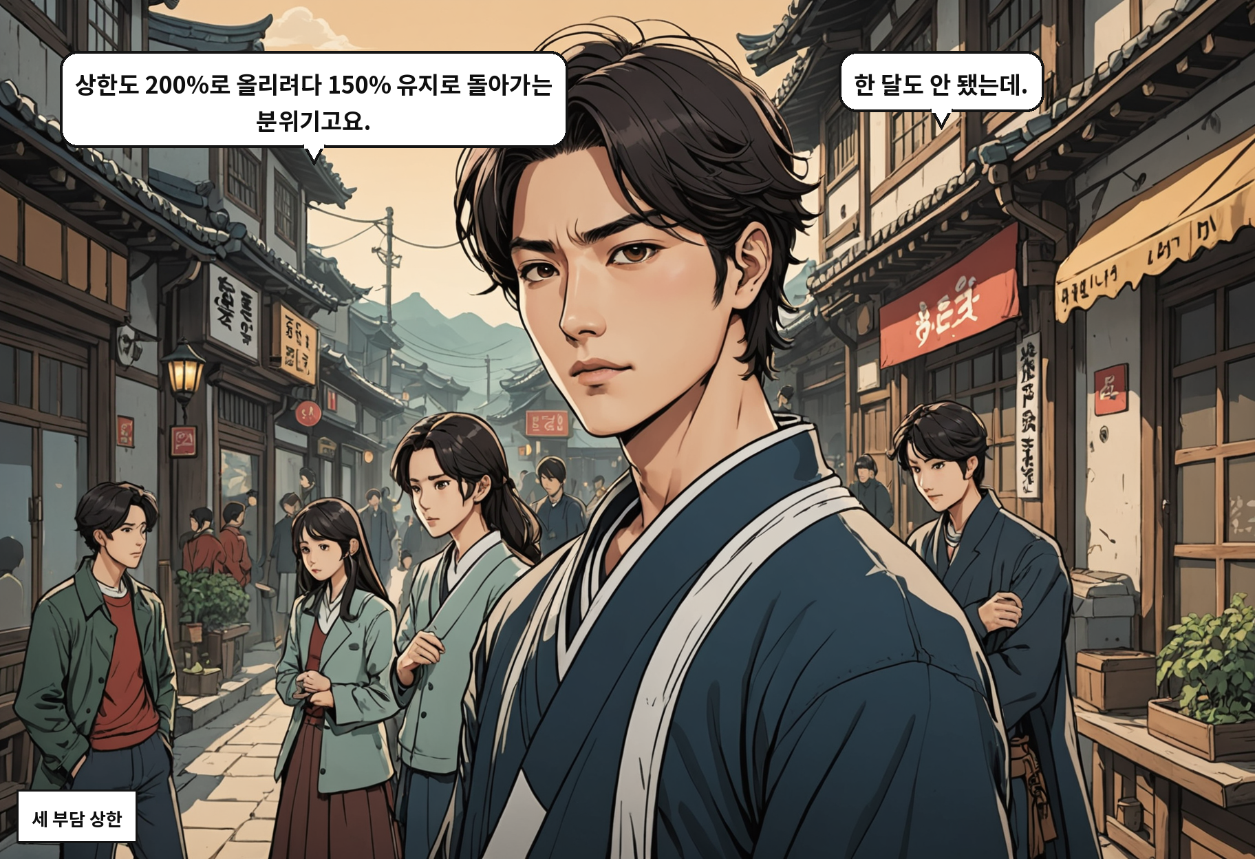 B: 상한도 200%로 올리려다 150% 유지로 돌아가는 분위기고요. A: 한 달도 안 됐는데.