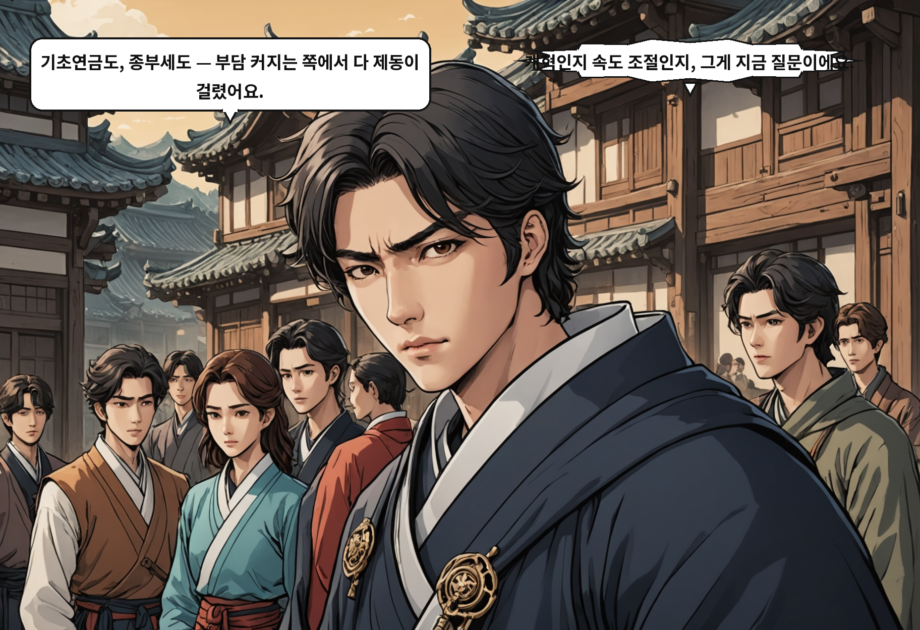 B: 기초연금도, 종부세도 — 부담 커지는 쪽에서 다 제동이 걸렸어요. A: 개혁인지 속도 조절인지, 그게 지금 질문이에요.