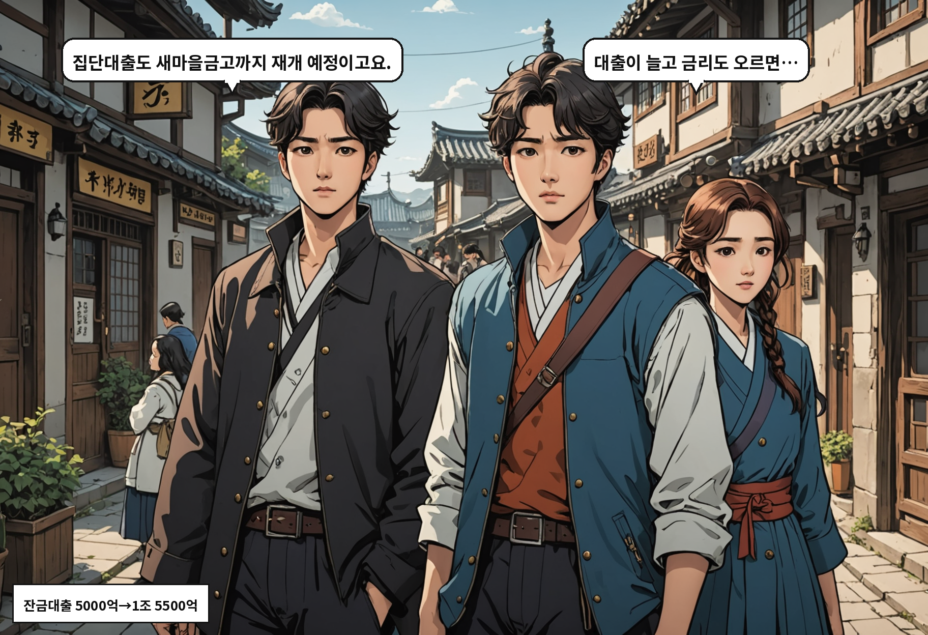 B: 집단대출도 새마을금고까지 재개 예정이고요. A: 대출이 늘고 금리도 오르면…