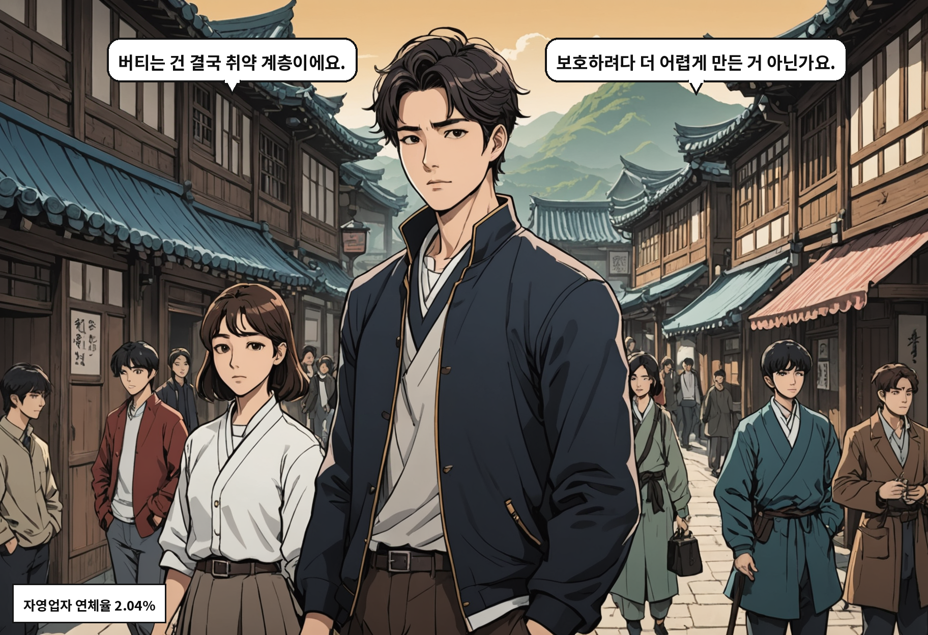 B: 버티는 건 결국 취약 계층이에요. A: 보호하려다 더 어렵게 만든 거 아닌가요.
