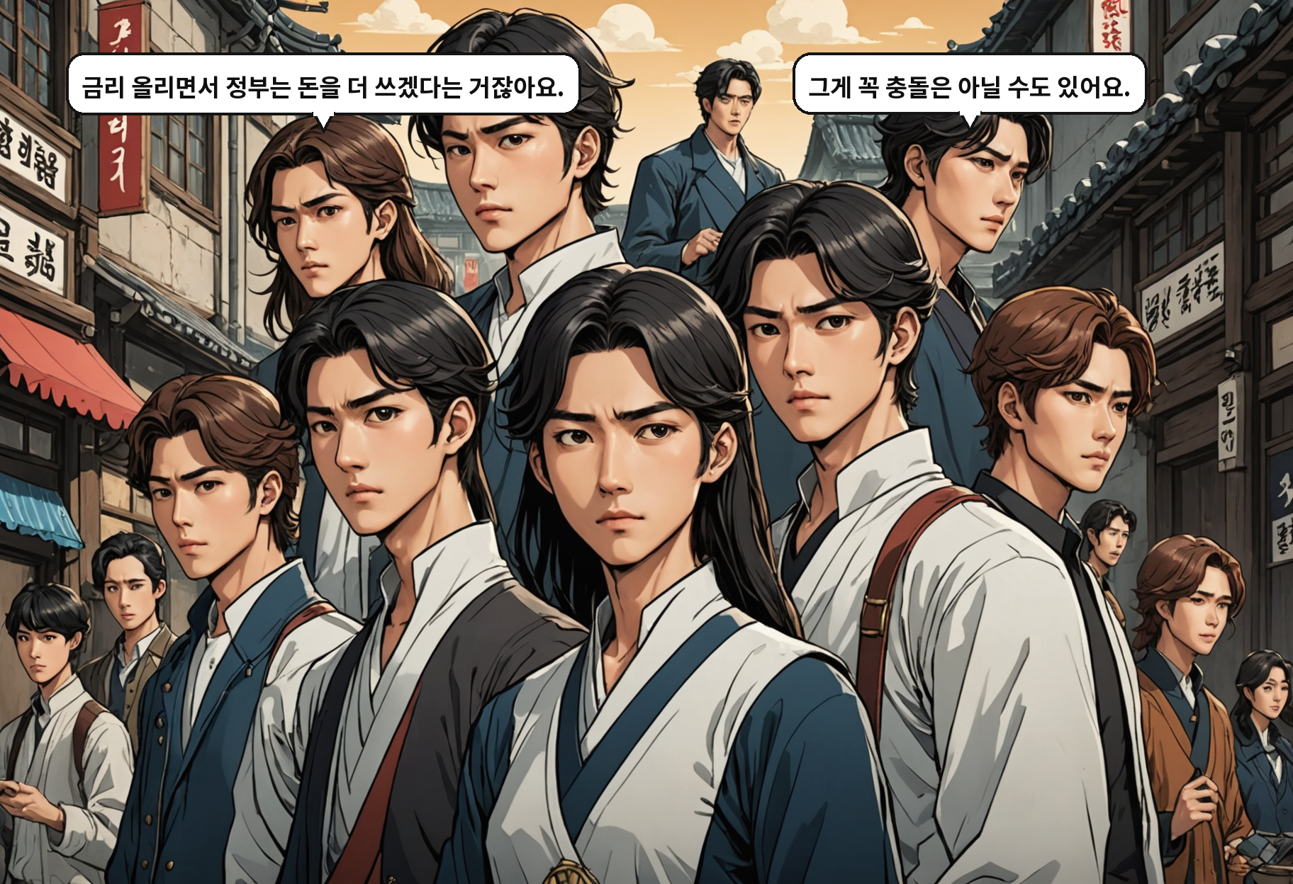 A: 금리 올리면서 정부는 돈을 더 쓰겠다는 거잖아요. B: 그게 꼭 충돌은 아닐 수도 있어요.