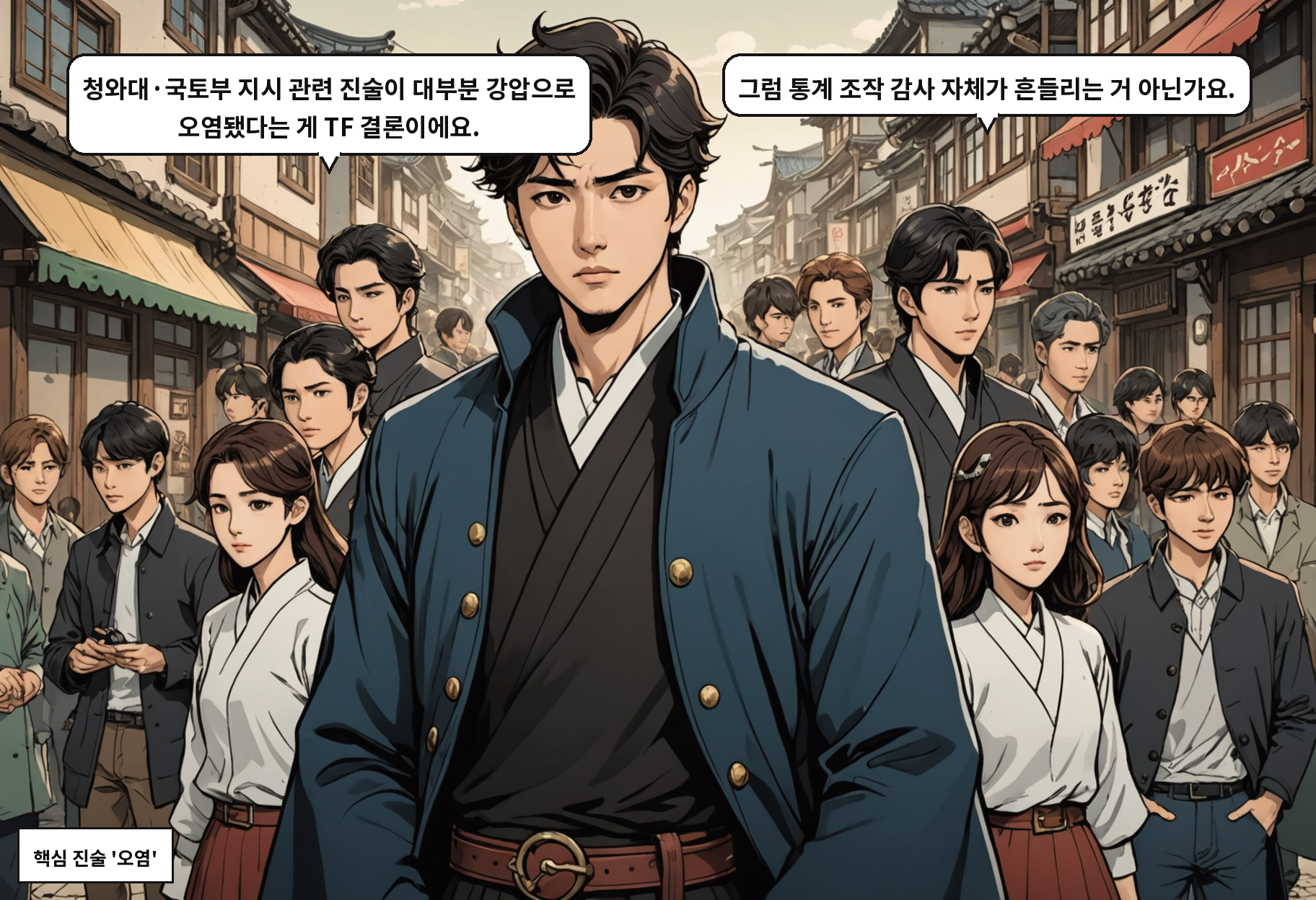 B: 청와대·국토부 지시 관련 진술이 대부분 강압으로 오염됐다는 게 TF 결론이에요. A: 그럼 통계 조작 감사 자체가 흔들리는 거 아닌가요.