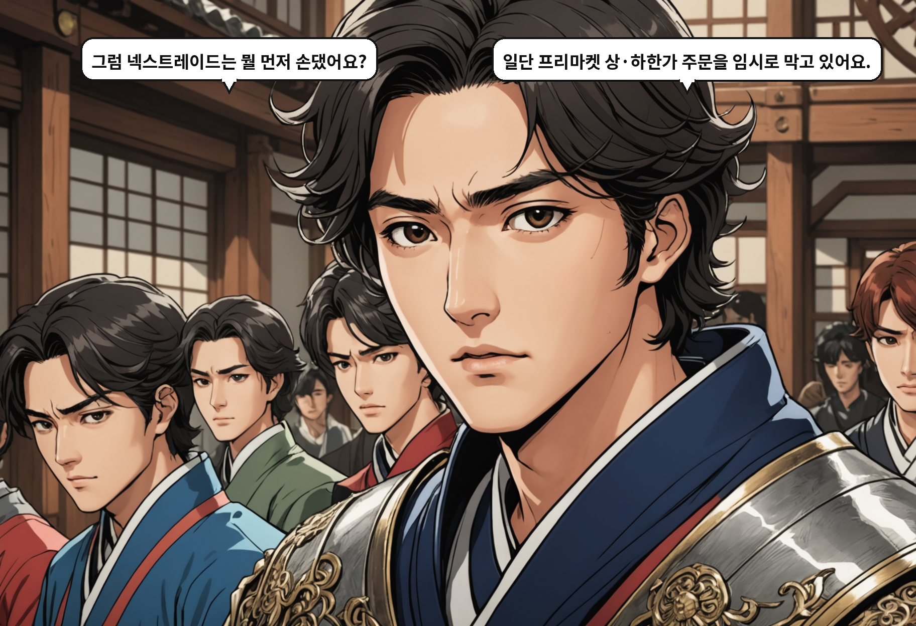 B: 그럼 넥스트레이드는 뭘 먼저 손댔어요? A: 일단 프리마켓 상·하한가 주문을 임시로 막고 있어요.