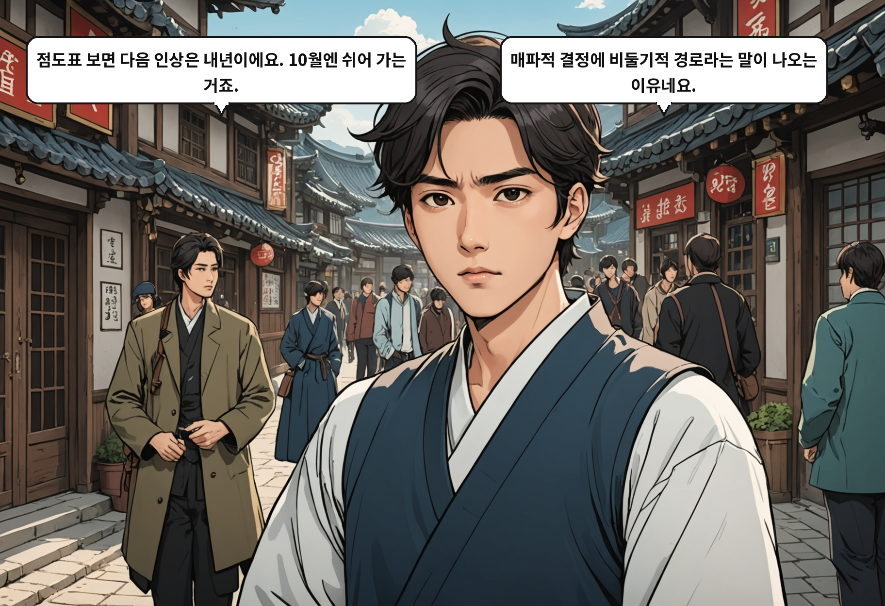 A: 점도표 보면 다음 인상은 내년이에요. 10월엔 쉬어 가는 거죠. B: 매파적 결정에 비둘기적 경로라는 말이 나오는 이유네요.