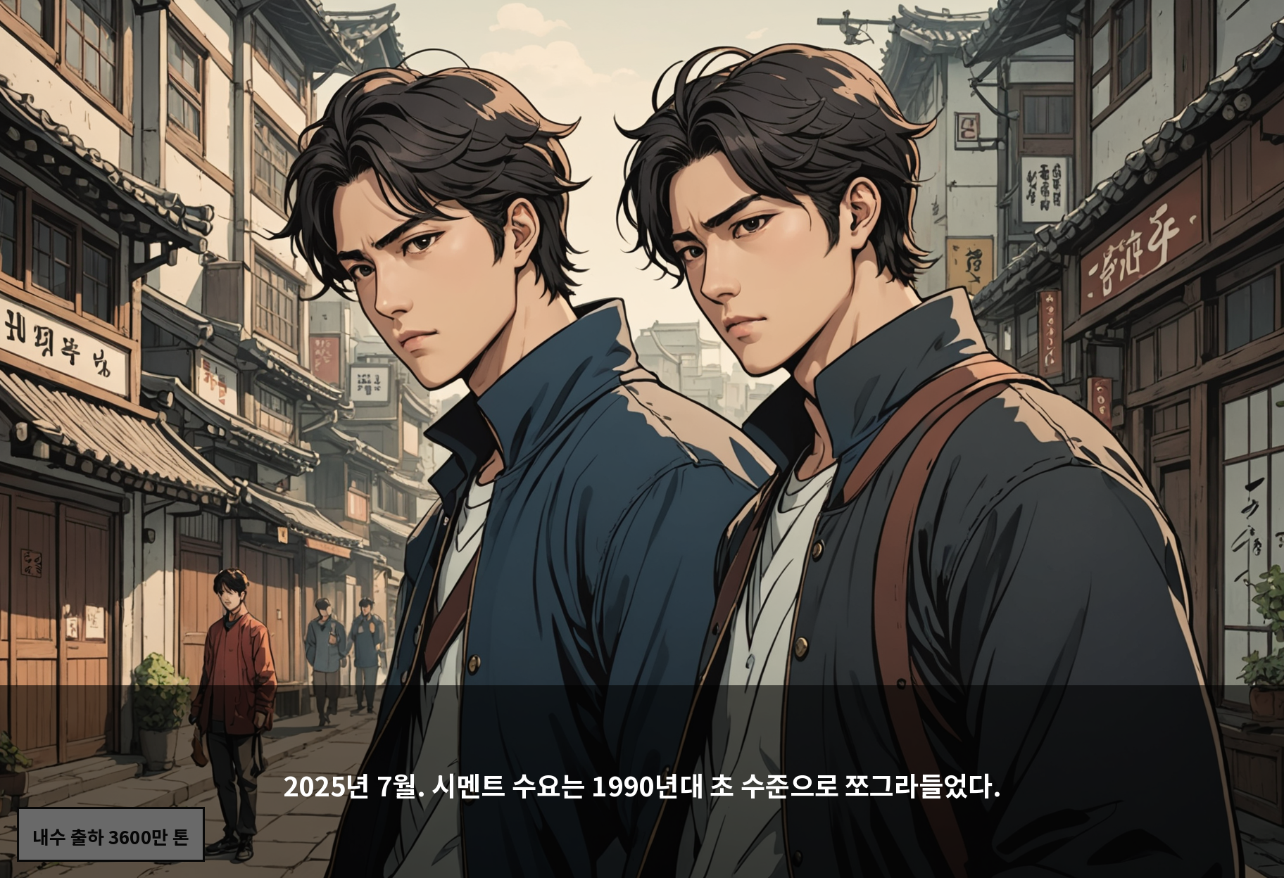 2025년 7월. 시멘트 수요는 1990년대 초 수준으로 쪼그라들었다.