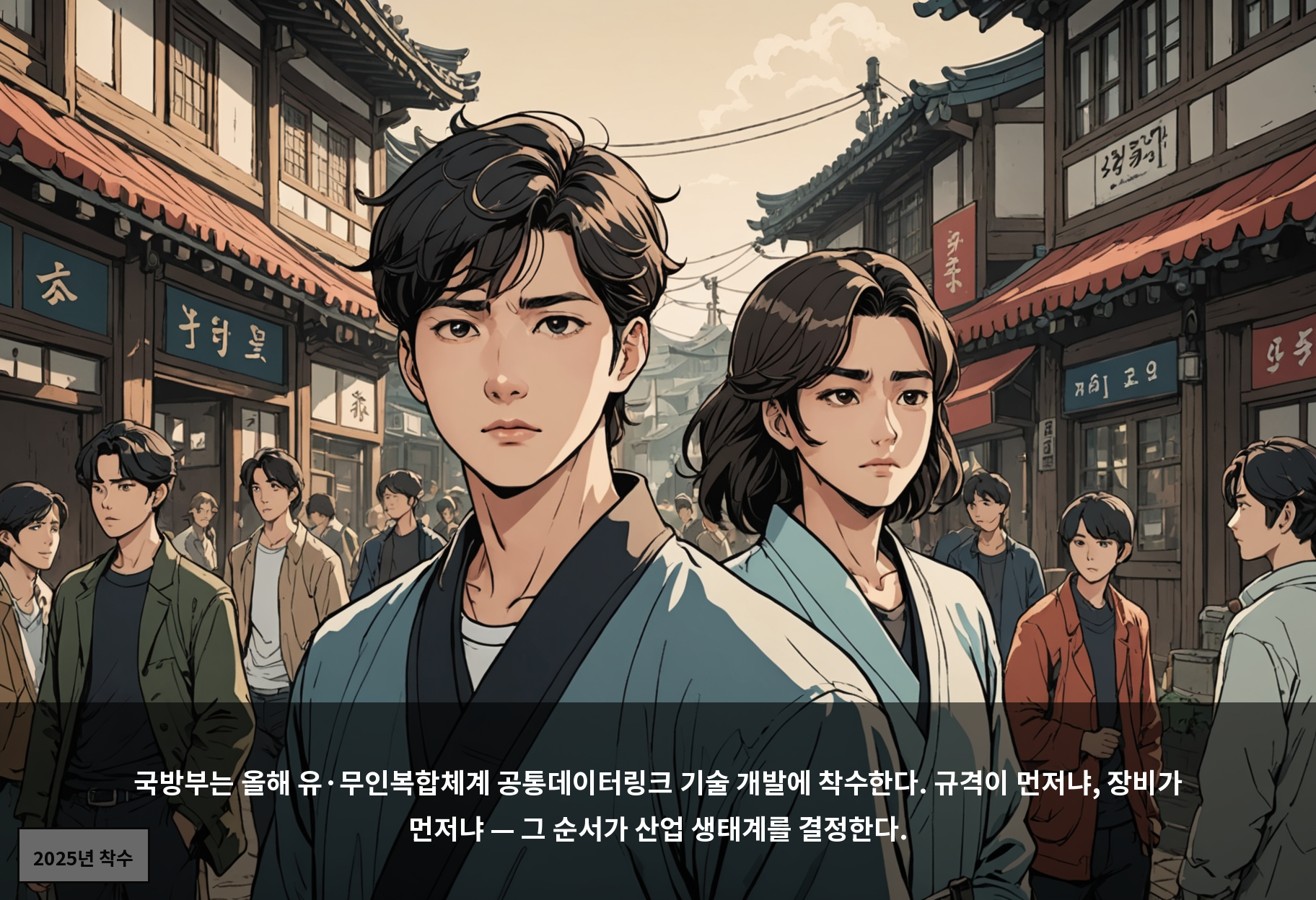 국방부는 올해 유·무인복합체계 공통데이터링크 기술 개발에 착수한다. 규격이 먼저냐, 장비가 먼저냐 — 그 순서가 산업 생태계를 결정한다.
