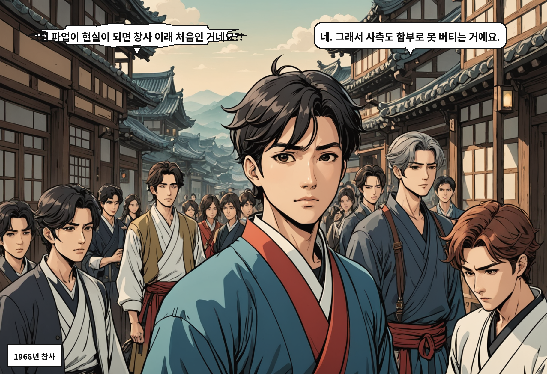 A: 그럼 파업이 현실이 되면 창사 이래 처음인 거네요?! B: 네. 그래서 사측도 함부로 못 버티는 거예요.