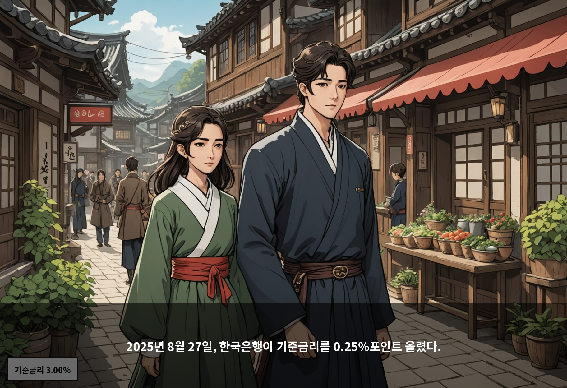 2025년 8월 27일, 한국은행이 기준금리를 0.25%포인트 올렸다.
