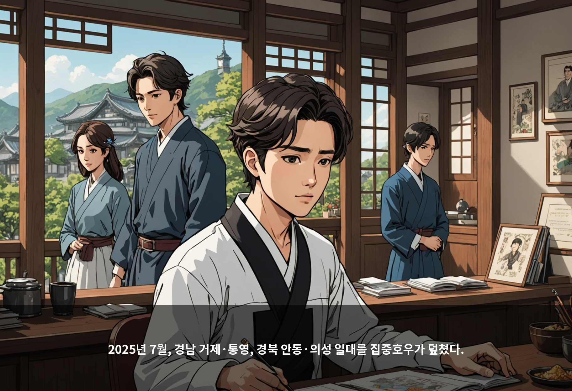 2025년 7월, 경남 거제·통영, 경북 안동·의성 일대를 집중호우가 덮쳤다.