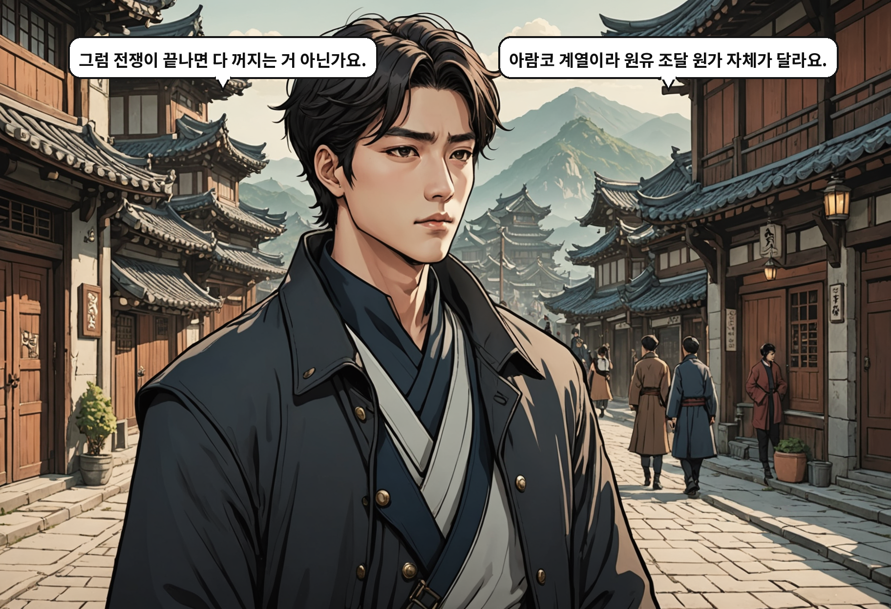B: 그럼 전쟁이 끝나면 다 꺼지는 거 아닌가요. A: 아람코 계열이라 원유 조달 원가 자체가 달라요.