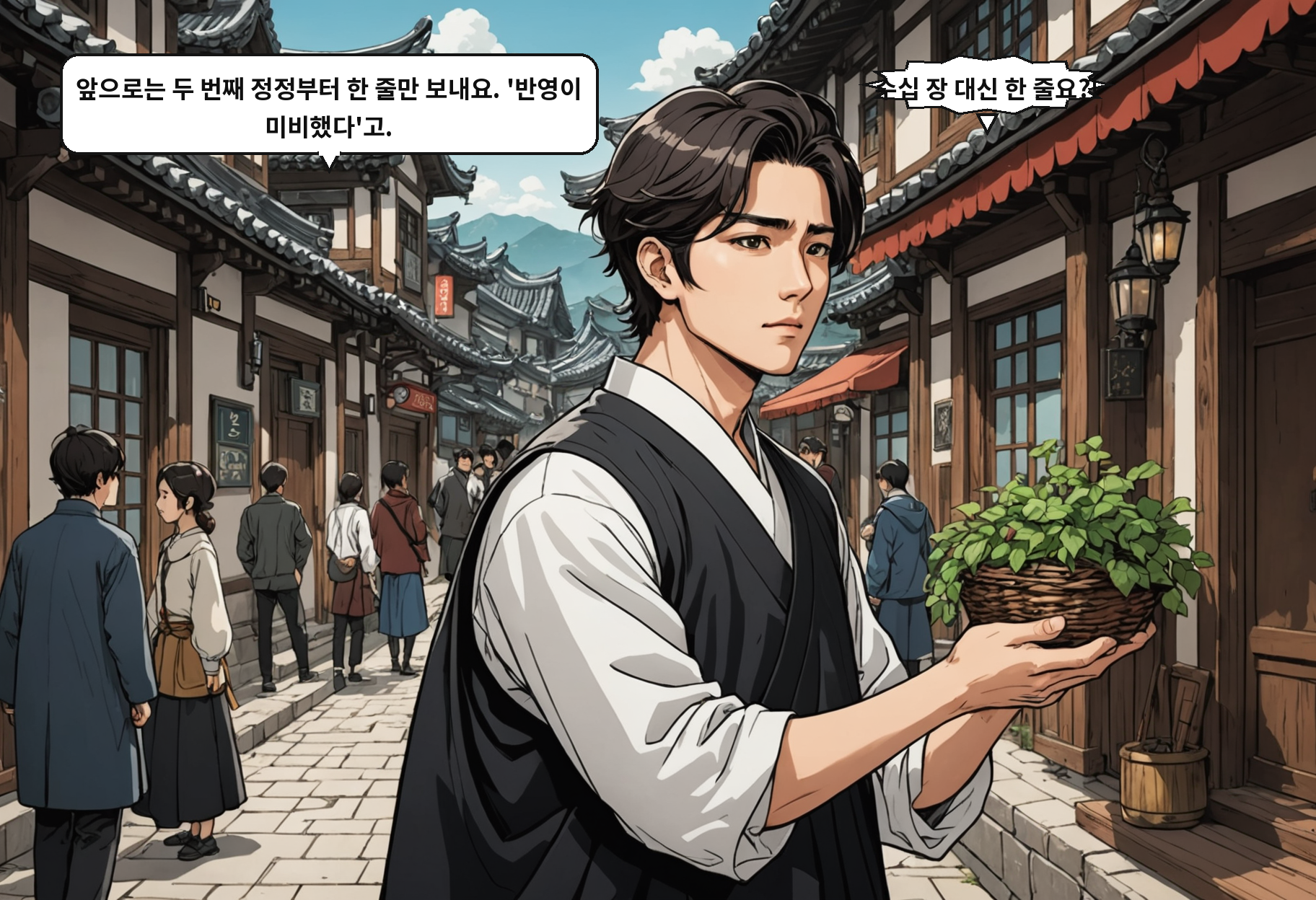 B: 앞으로는 두 번째 정정부터 한 줄만 보내요. '반영이 미비했다'고. A: 수십 장 대신 한 줄요?!