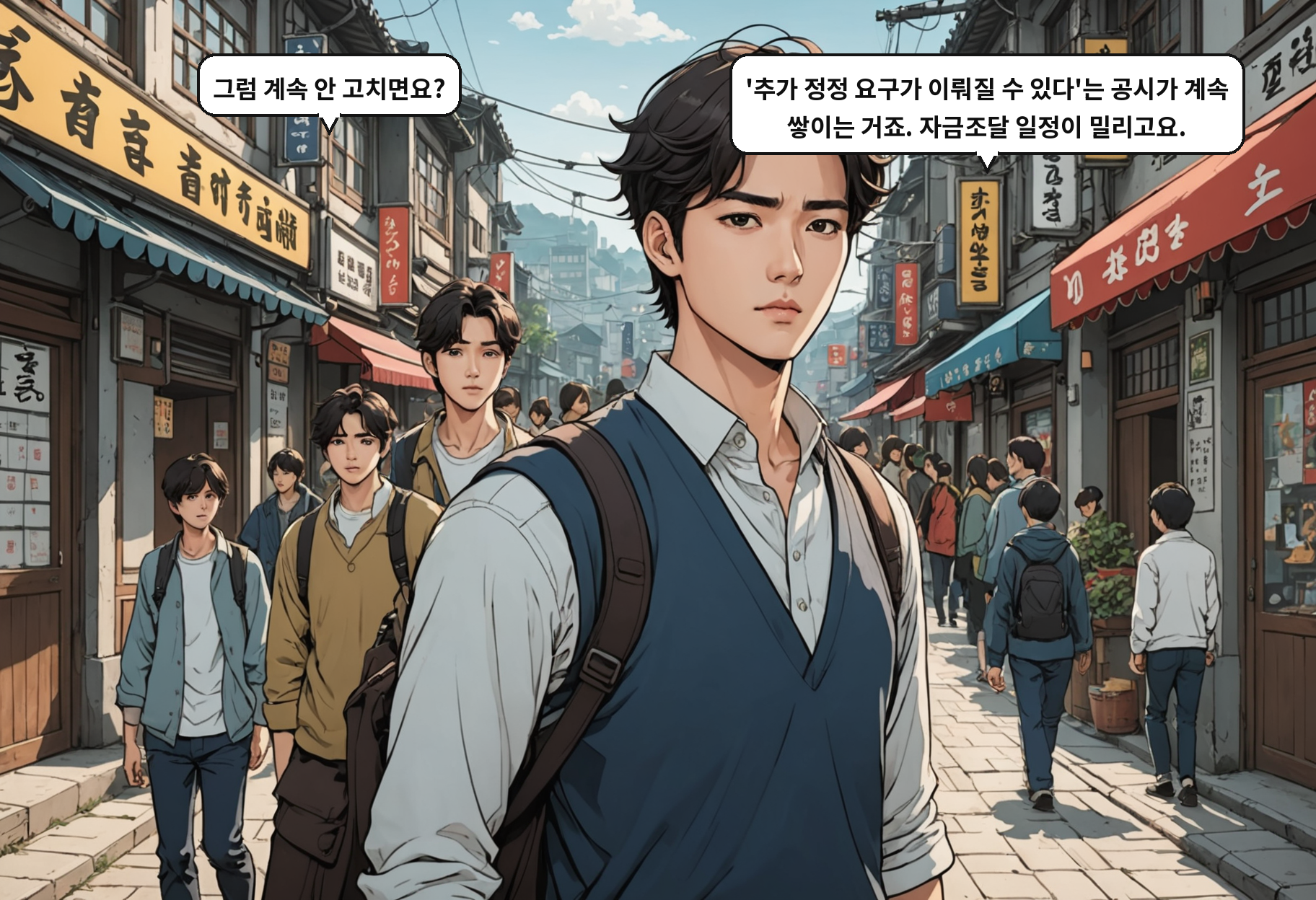 A: 그럼 계속 안 고치면요? B: '추가 정정 요구가 이뤄질 수 있다'는 공시가 계속 쌓이는 거죠. 자금조달 일정이 밀리고요.