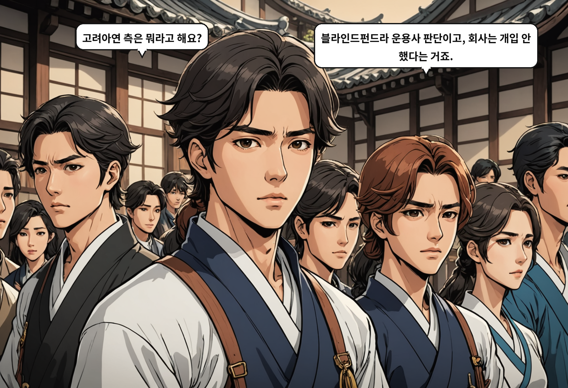 B: 고려아연 측은 뭐라고 해요? A: 블라인드펀드라 운용사 판단이고, 회사는 개입 안 했다는 거죠.