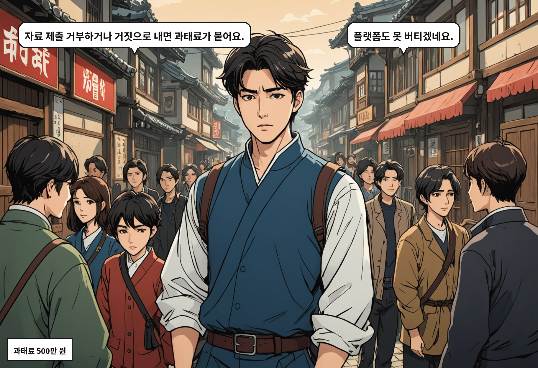B: 자료 제출 거부하거나 거짓으로 내면 과태료가 붙어요. A: 플랫폼도 못 버티겠네요.