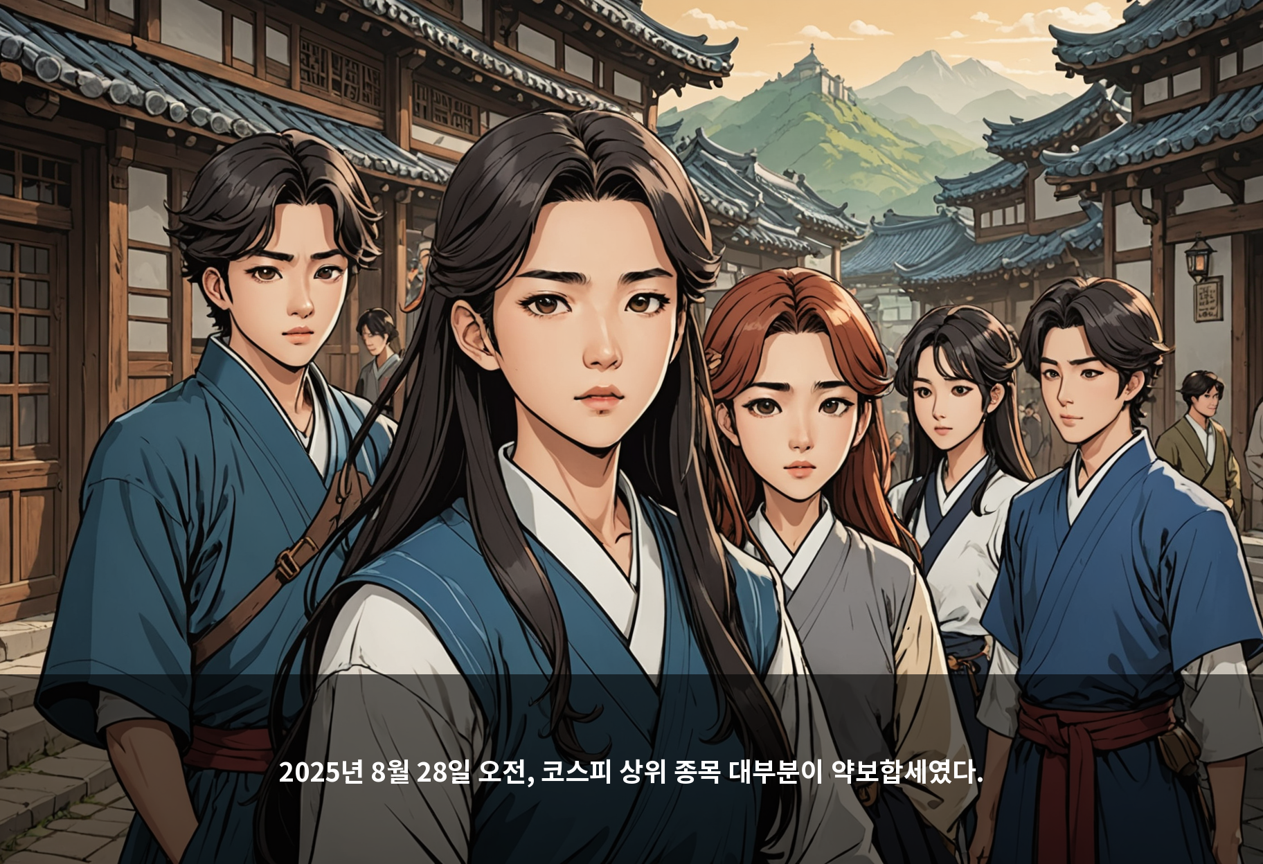 2025년 8월 28일 오전, 코스피 상위 종목 대부분이 약보합세였다.