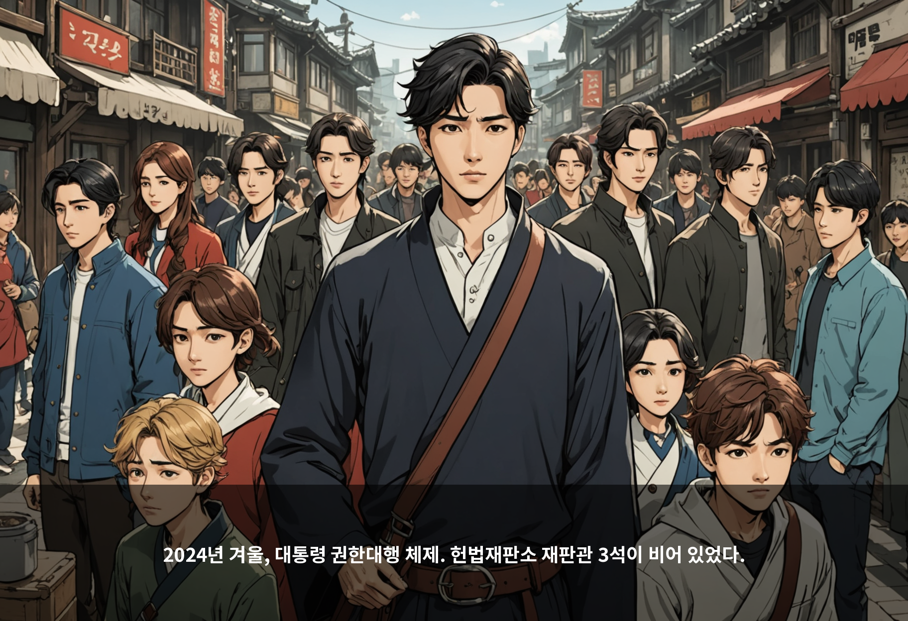 2024년 겨울, 대통령 권한대행 체제. 헌법재판소 재판관 3석이 비어 있었다.