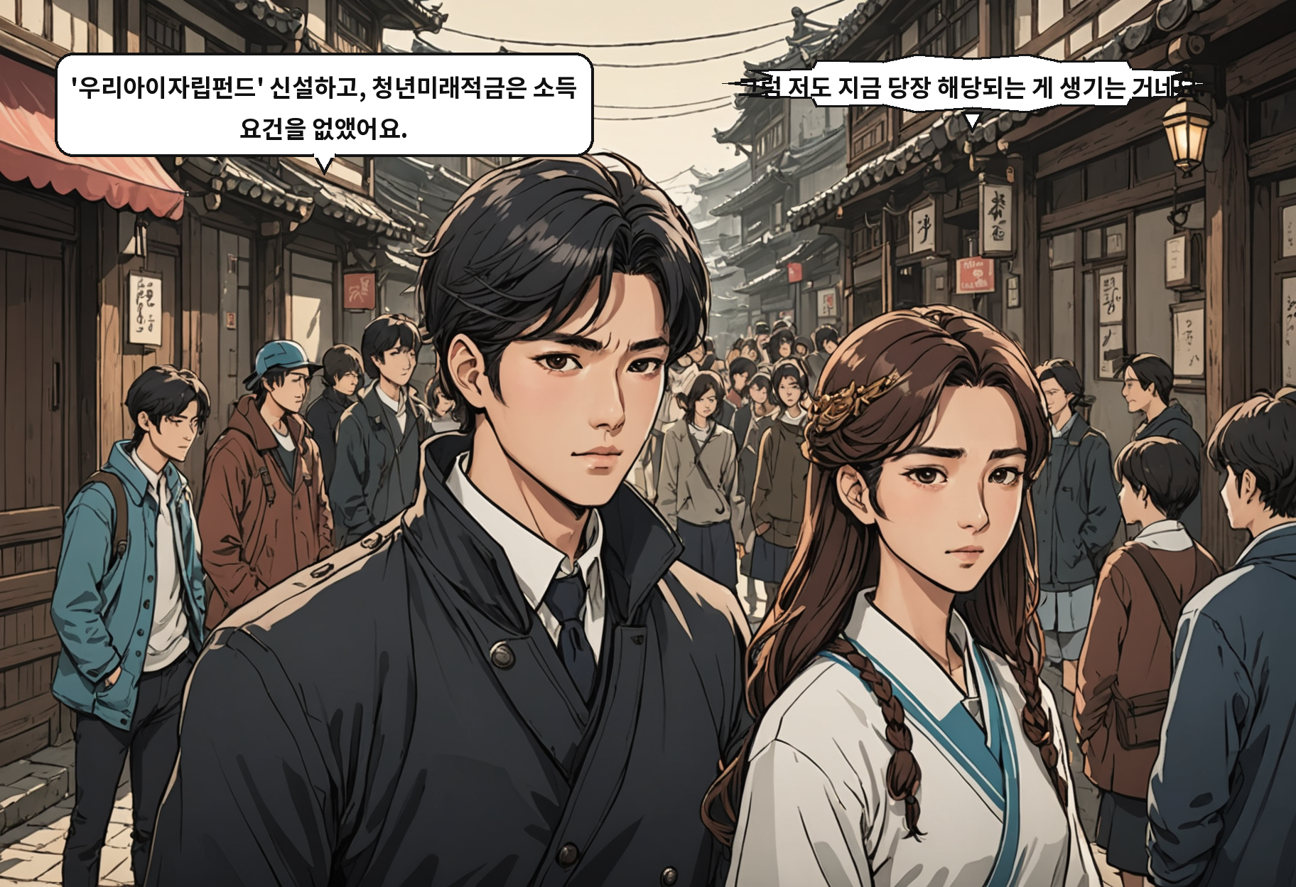 B: '우리아이자립펀드' 신설하고, 청년미래적금은 소득 요건을 없앴어요. A: 그럼 저도 지금 당장 해당되는 게 생기는 거네요.
