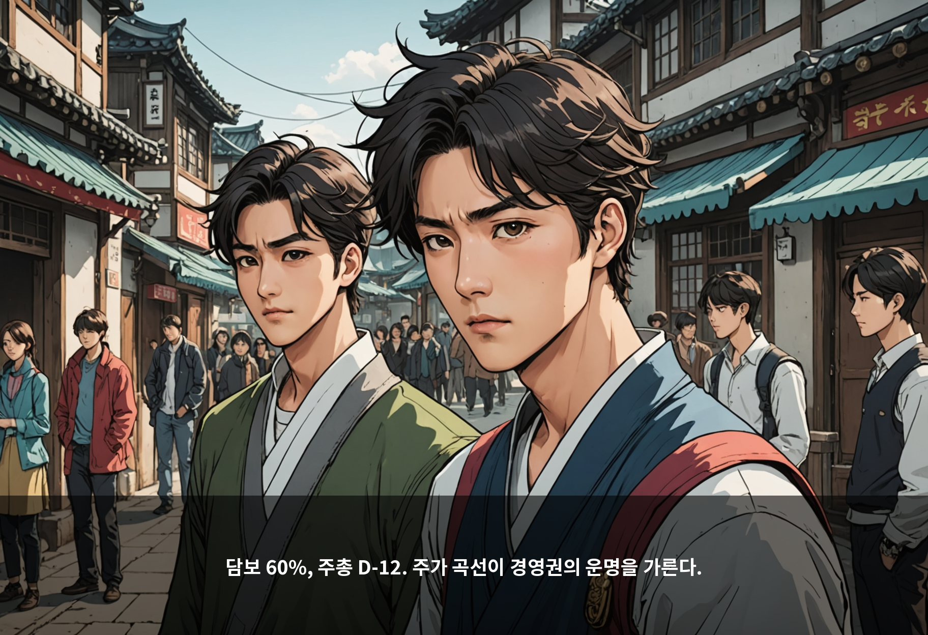담보 60%, 주총 D-12. 주가 곡선이 경영권의 운명을 가른다.