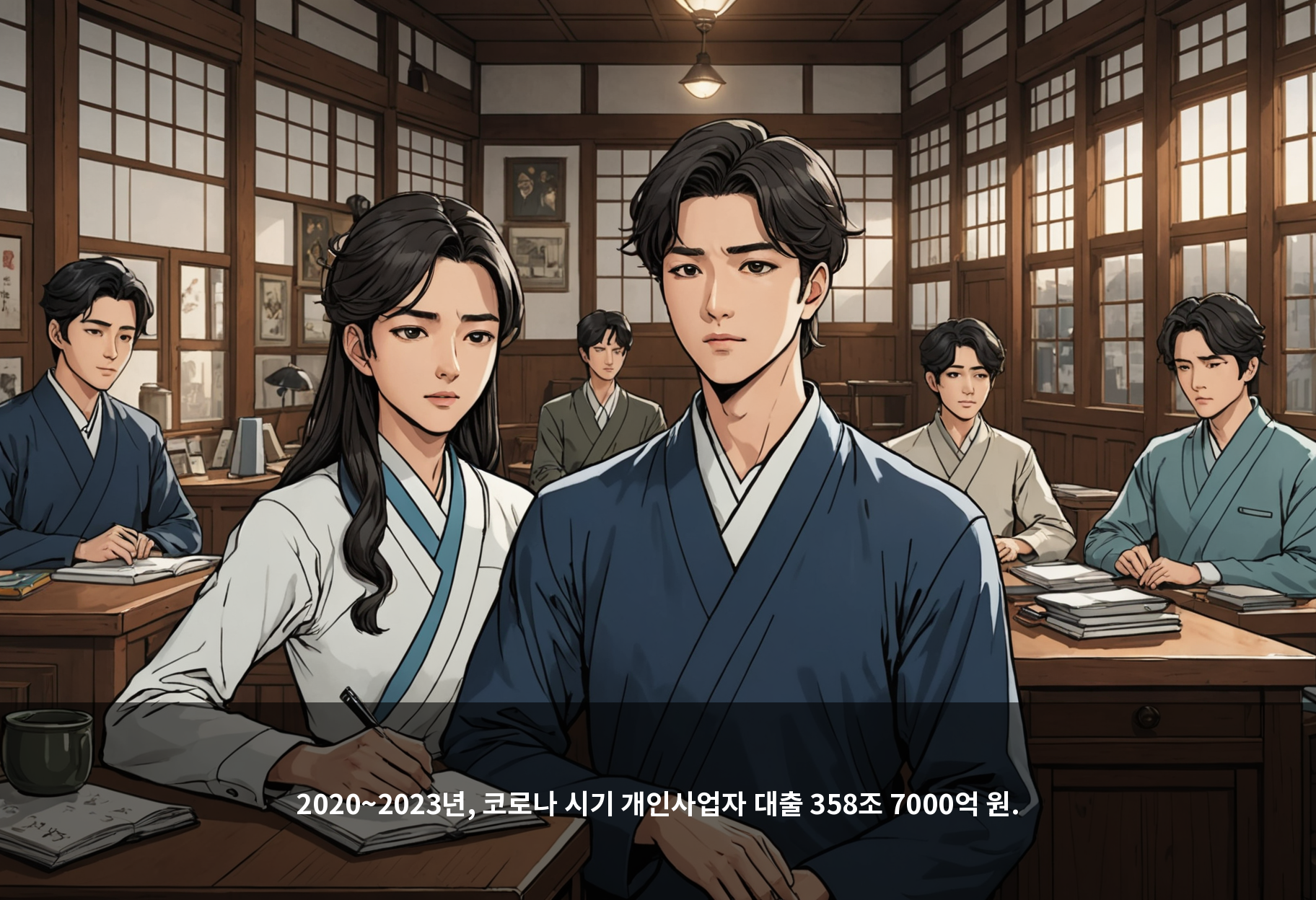2020~2023년, 코로나 시기 개인사업자 대출 358조 7000억 원.